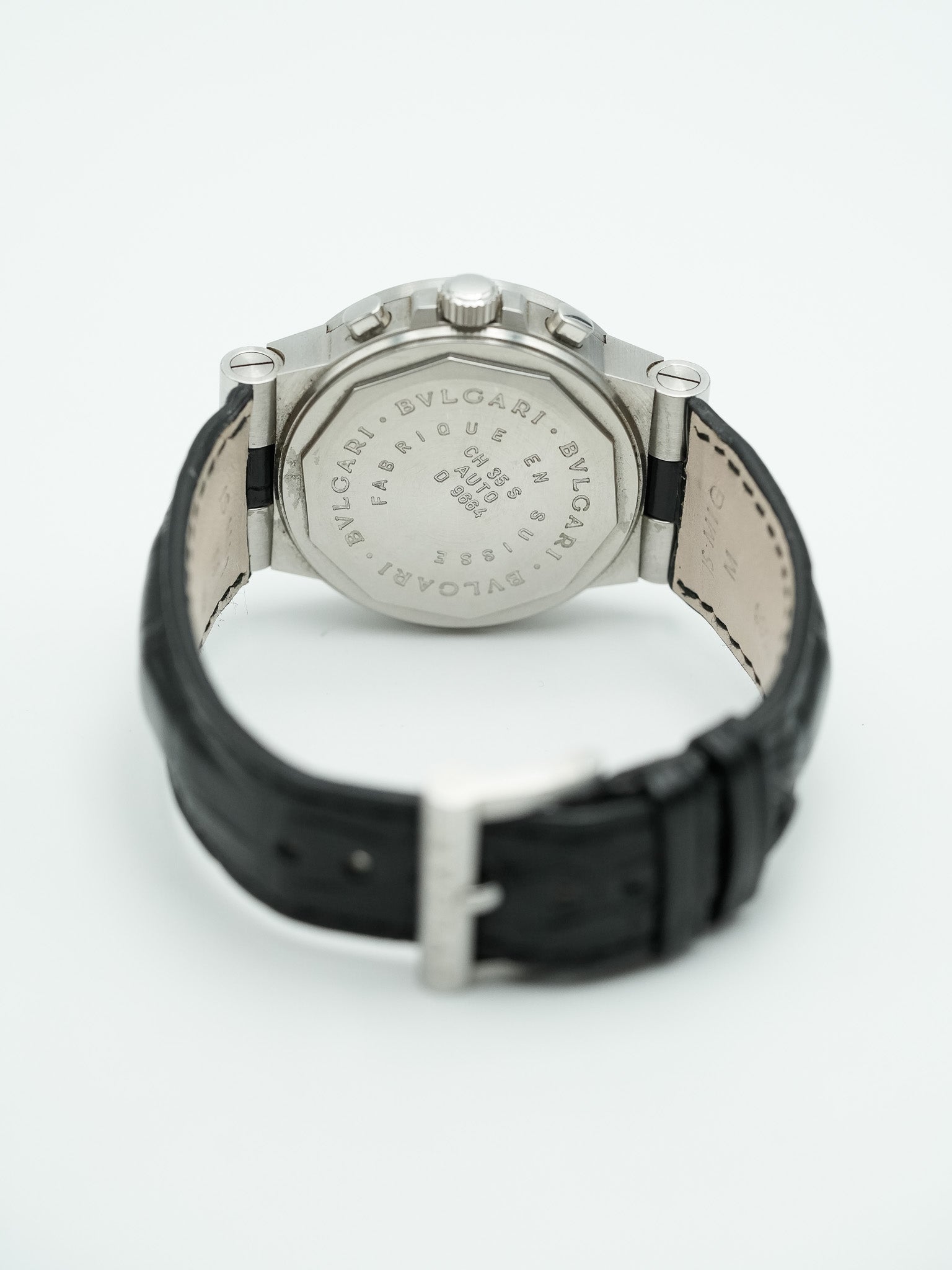 Bvlgari - Diagono Chronograph Cadran Noir - 1990s - Atelier Victor Paris - Vintage Watch Shop Dubai