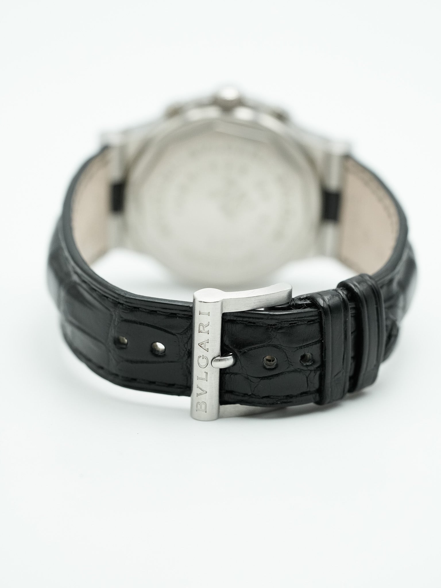 Bvlgari - Diagono Chronograph Cadran Noir - 1990s - Atelier Victor Paris - Vintage Watch Shop Dubai