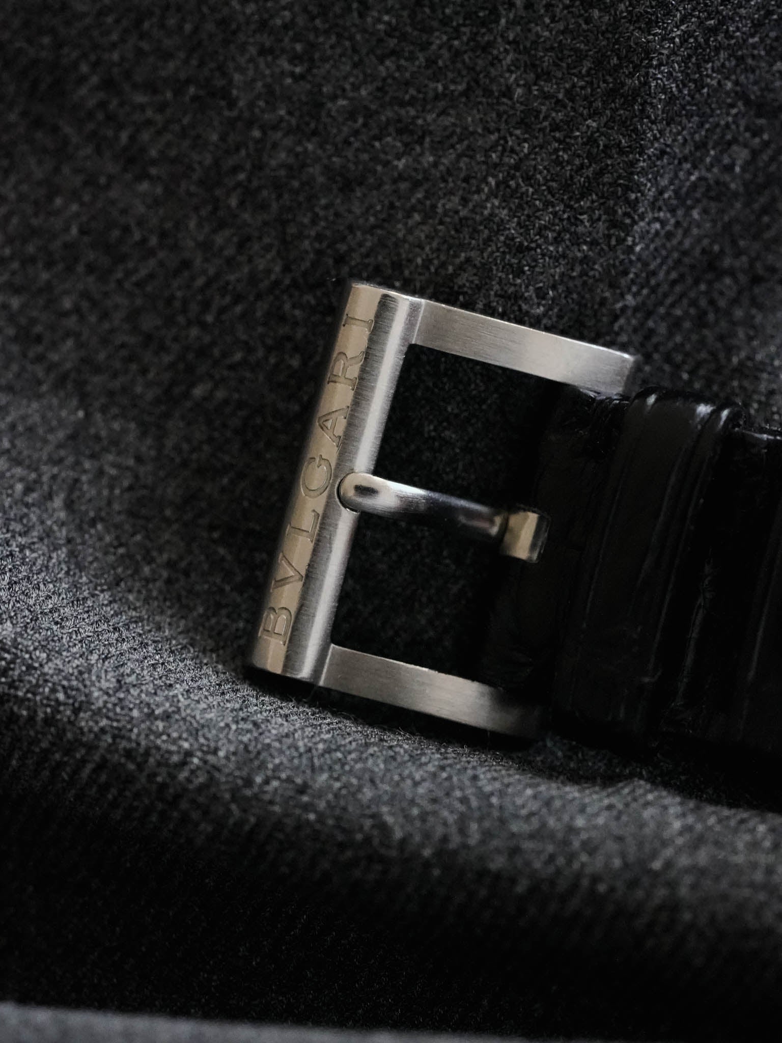 Bvlgari - Diagono Chronograph Cadran Noir - 1990s - Atelier Victor Paris - Vintage Watch Shop Dubai