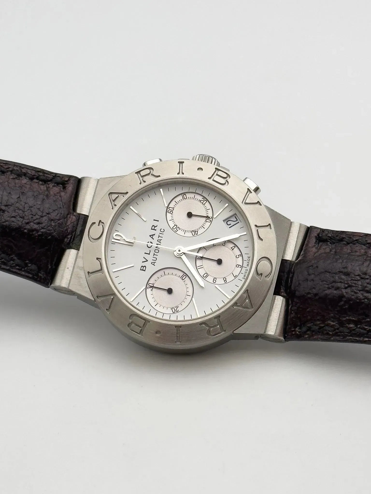 Bvlgari - Diagono Chronograph White - Full Set - 2001 - Atelier Victor - Vintage  Shop