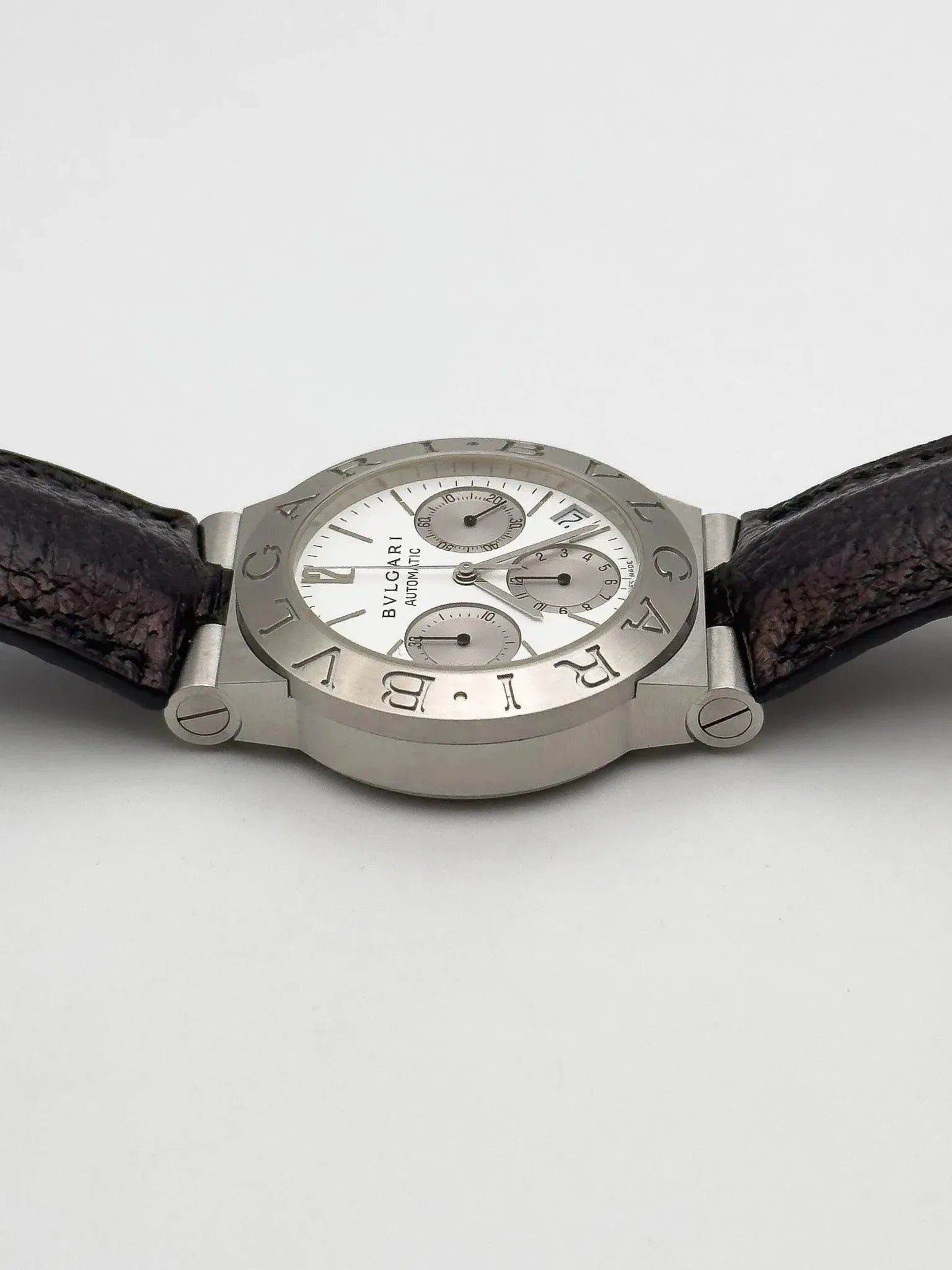 Bvlgari - Diagono Chronograph White - Full Set - 2001 - Atelier Victor - Vintage  Shop