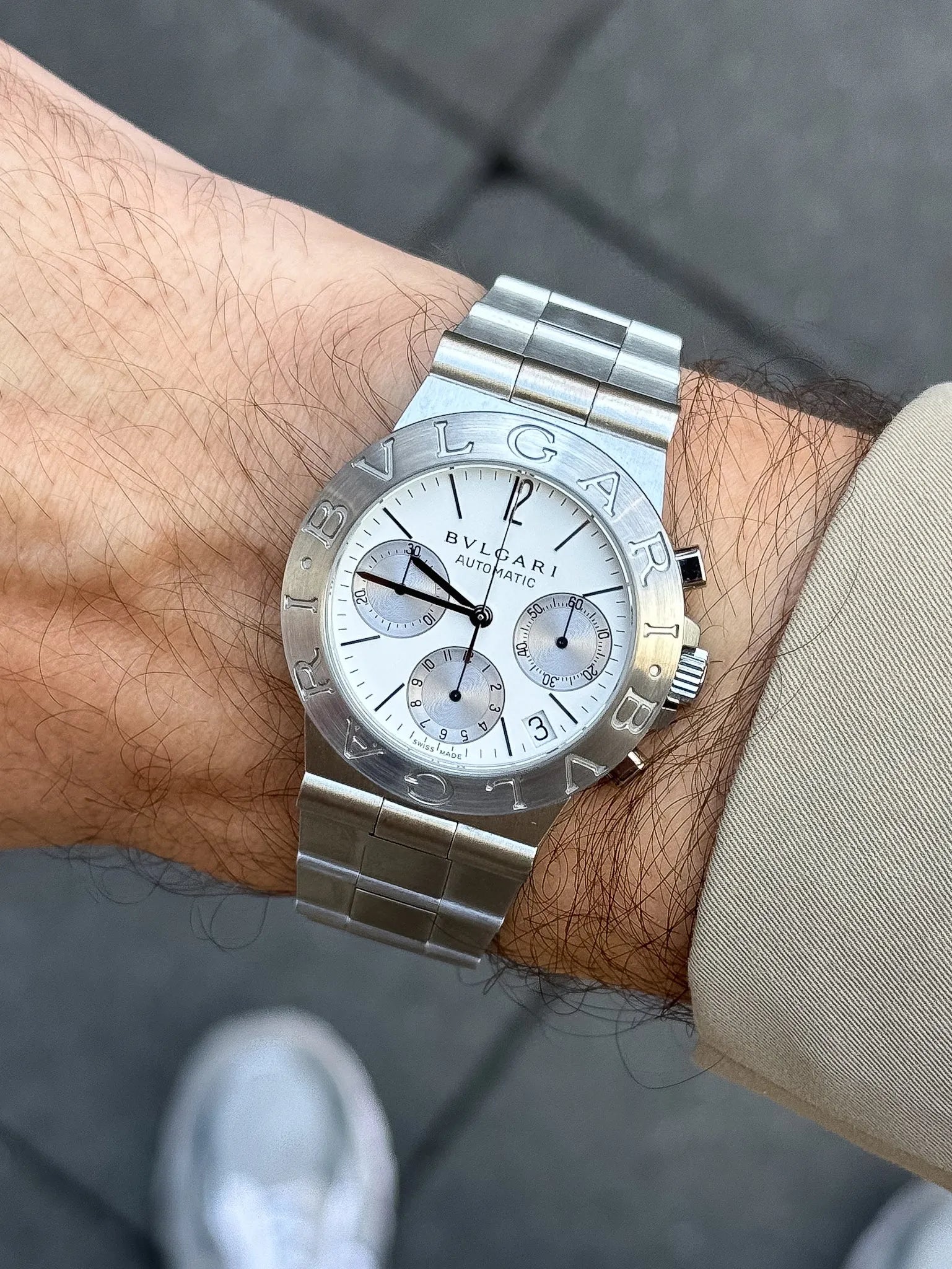 Bvlgari - Diagono Chronographe Acier - boite & papier - 2004 - Atelier Victor