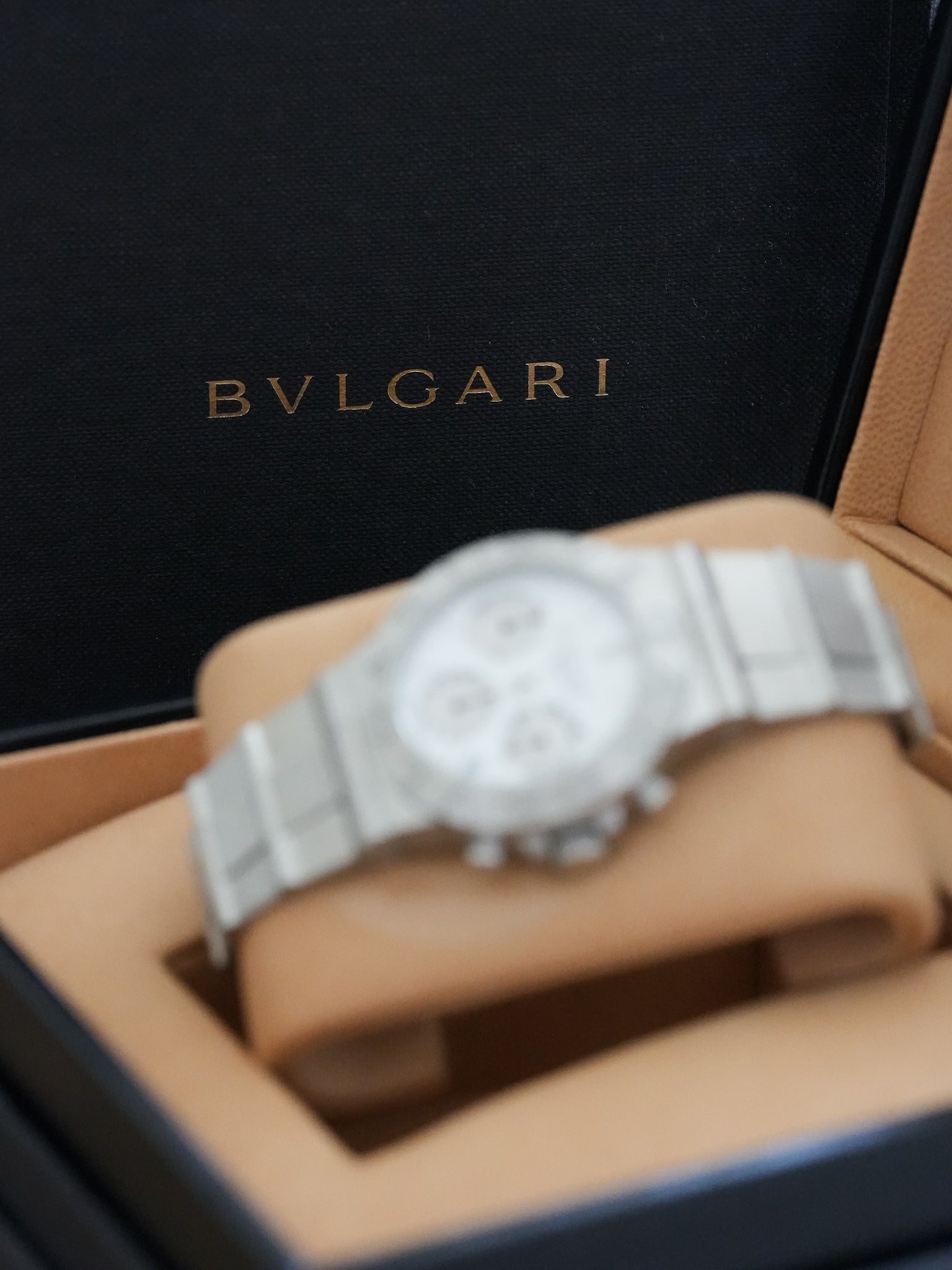 Bvlgari - Diagono Chronographe Acier - boite & papier - 2004 - Atelier Victor - Vintage  Shop