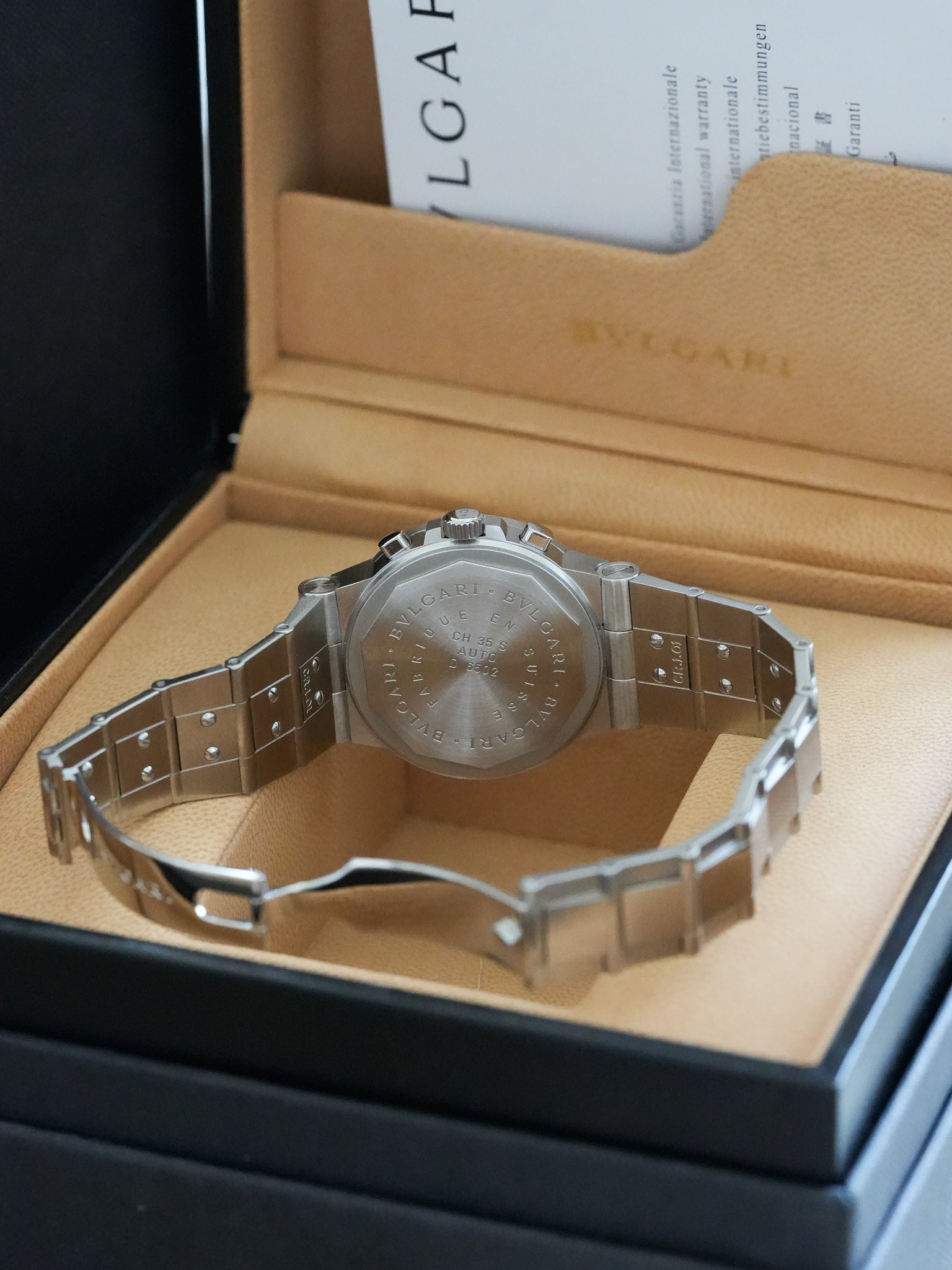 Bvlgari - Diagono Chronographe Acier - boite & papier - 2004 - Atelier Victor - Vintage  Shop