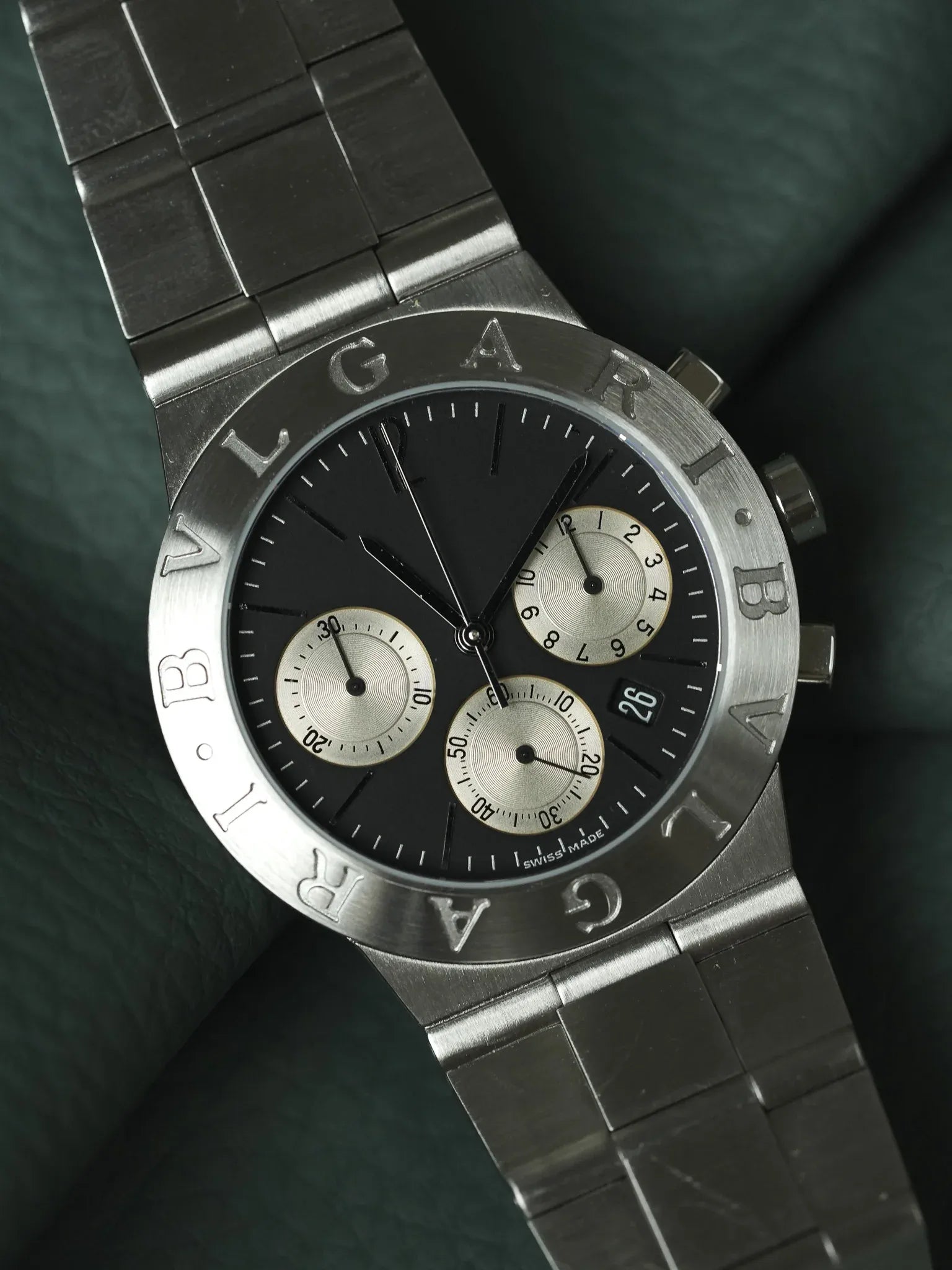 Bvlgari - Diagono Chronographe Acier Cadran Noir - papier - 2000s - Atelier Victor