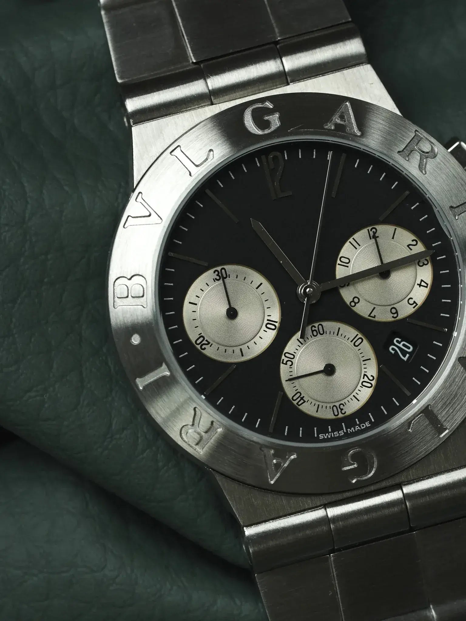 Bvlgari - Diagono Chronographe Acier Cadran Noir - papier - 2000s - Atelier Victor