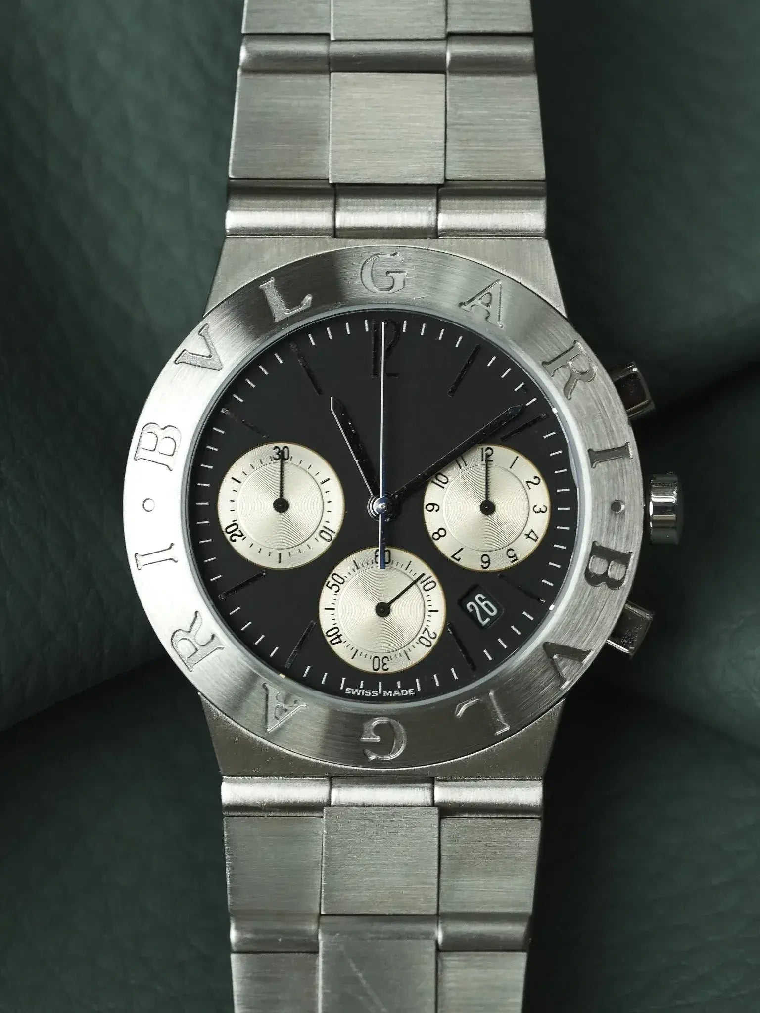 Bvlgari - Diagono Chronographe Acier Cadran Noir - papier - 2000s - Atelier Victor