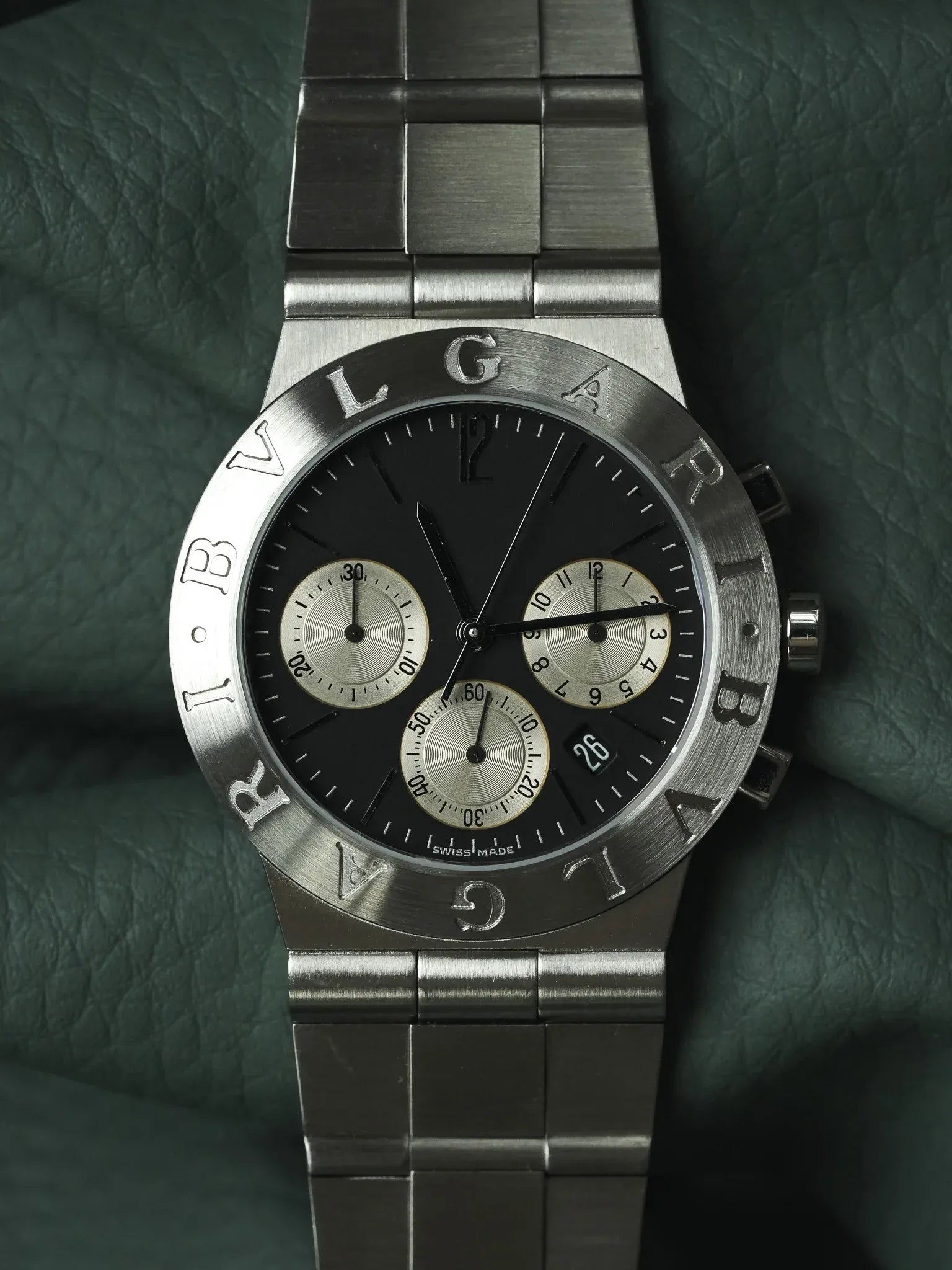 Bvlgari - Diagono Chronographe Acier Cadran Noir - papier - 2000s - Atelier Victor