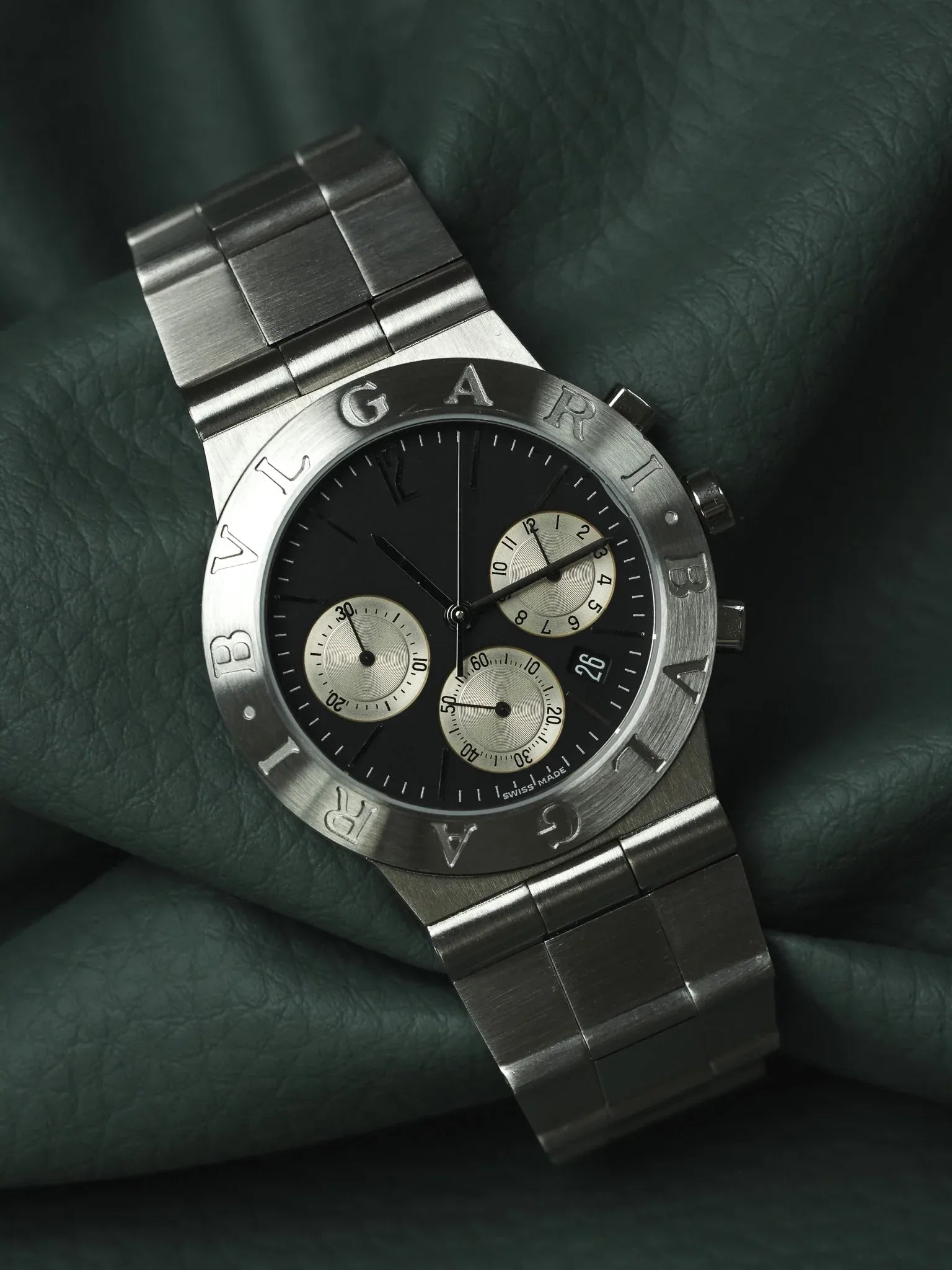 Bvlgari - Diagono Chronographe Acier Cadran Noir - papier - 2000s - Atelier Victor