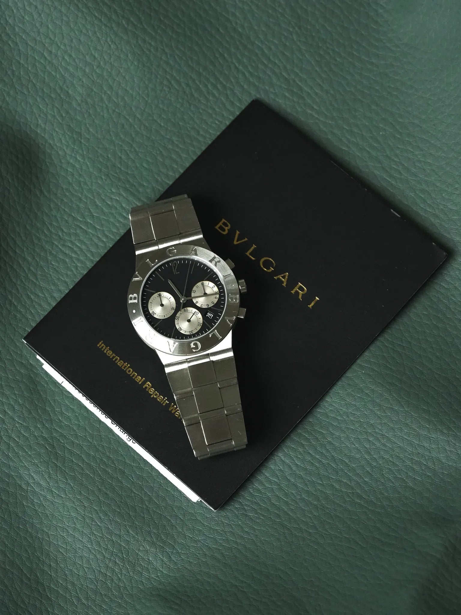 Bvlgari - Diagono Chronographe Acier Cadran Noir - papier - 2000s - Atelier Victor