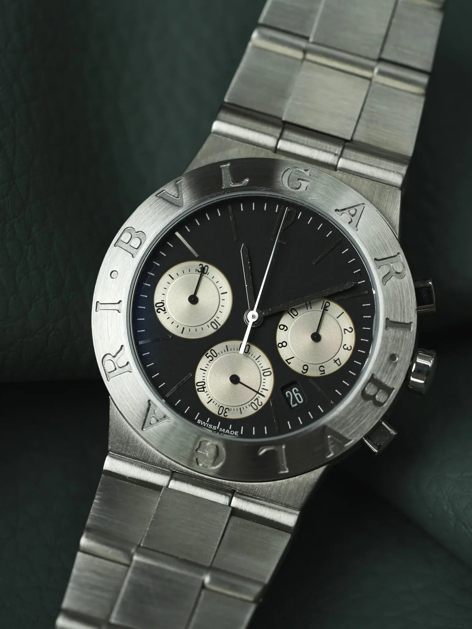 Bvlgari - Diagono Chronographe Acier Cadran Noir - papier - 2000s - Atelier Victor