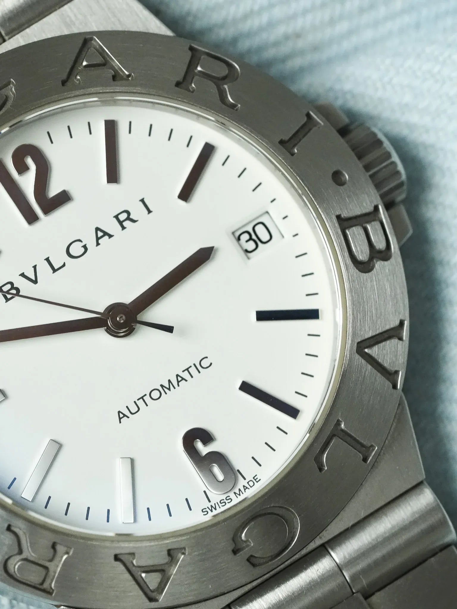 Bvlgari - LCV35S Diagono Automatique Acier Cadran blanc - 2000s - Atelier Victor