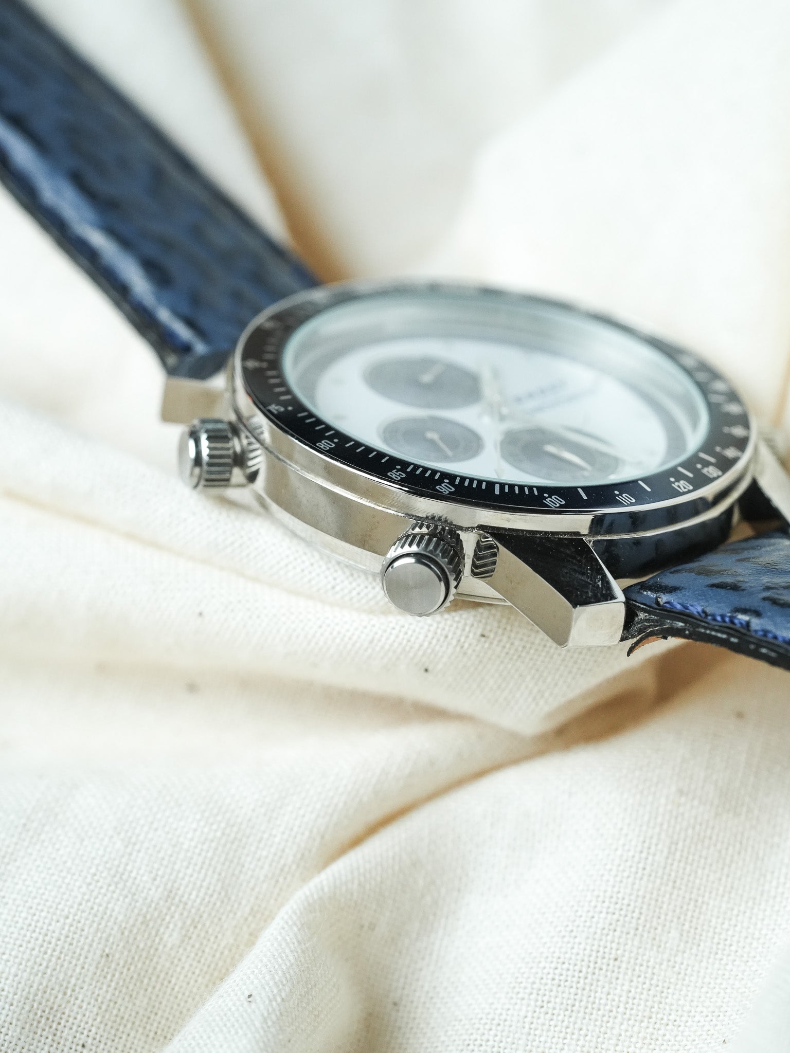 Cadet - Chronographe Acier Bleu - NOS - 1980s - Atelier Victor - Vintage  Shop