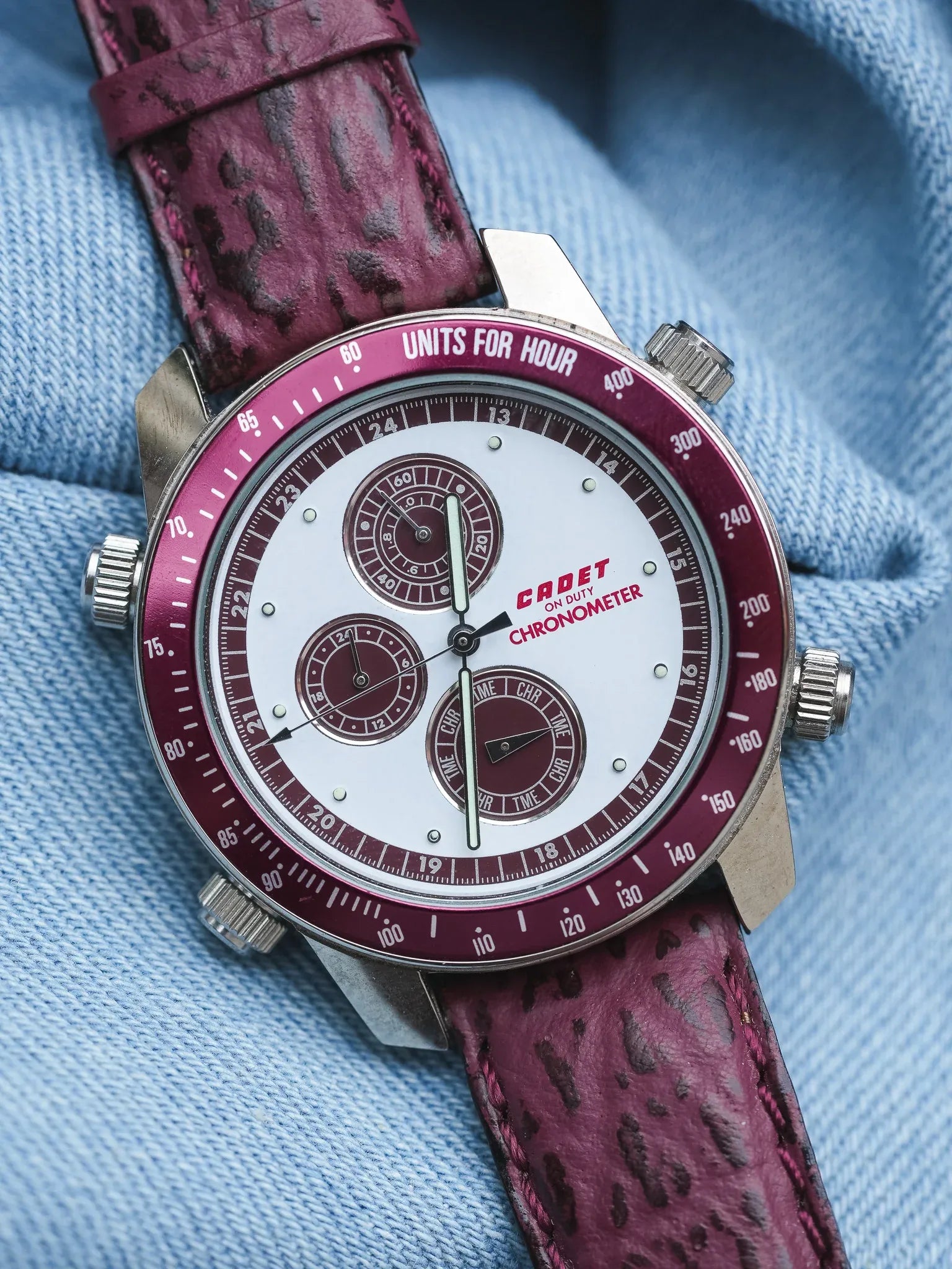 Cadet - Chronographe Poupre Multifonctions - NOS - 1980s - Atelier Victor