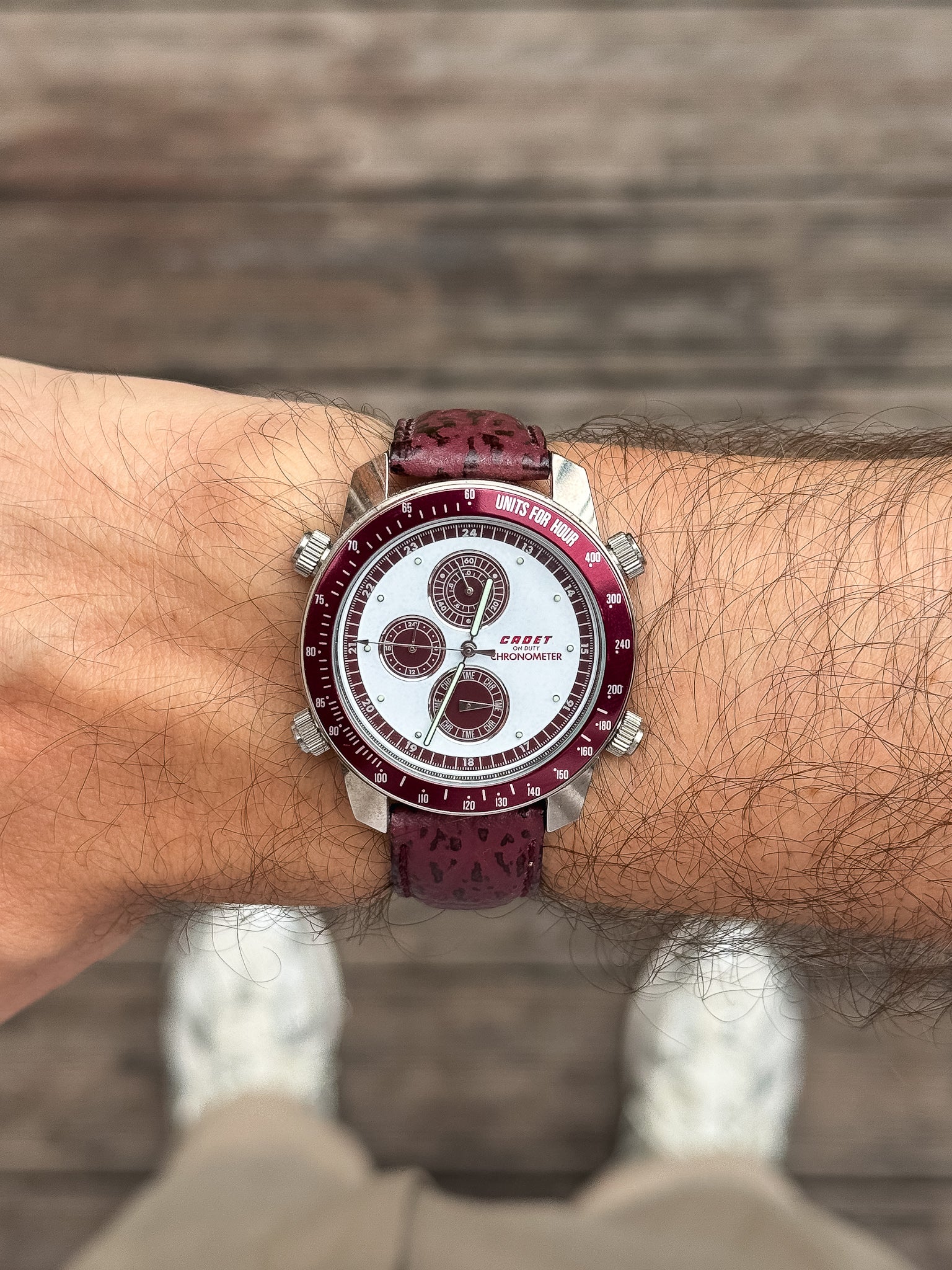 Cadet - Chronographe Poupre Multifonctions - NOS - 1980s - Atelier Victor - Vintage  Shop