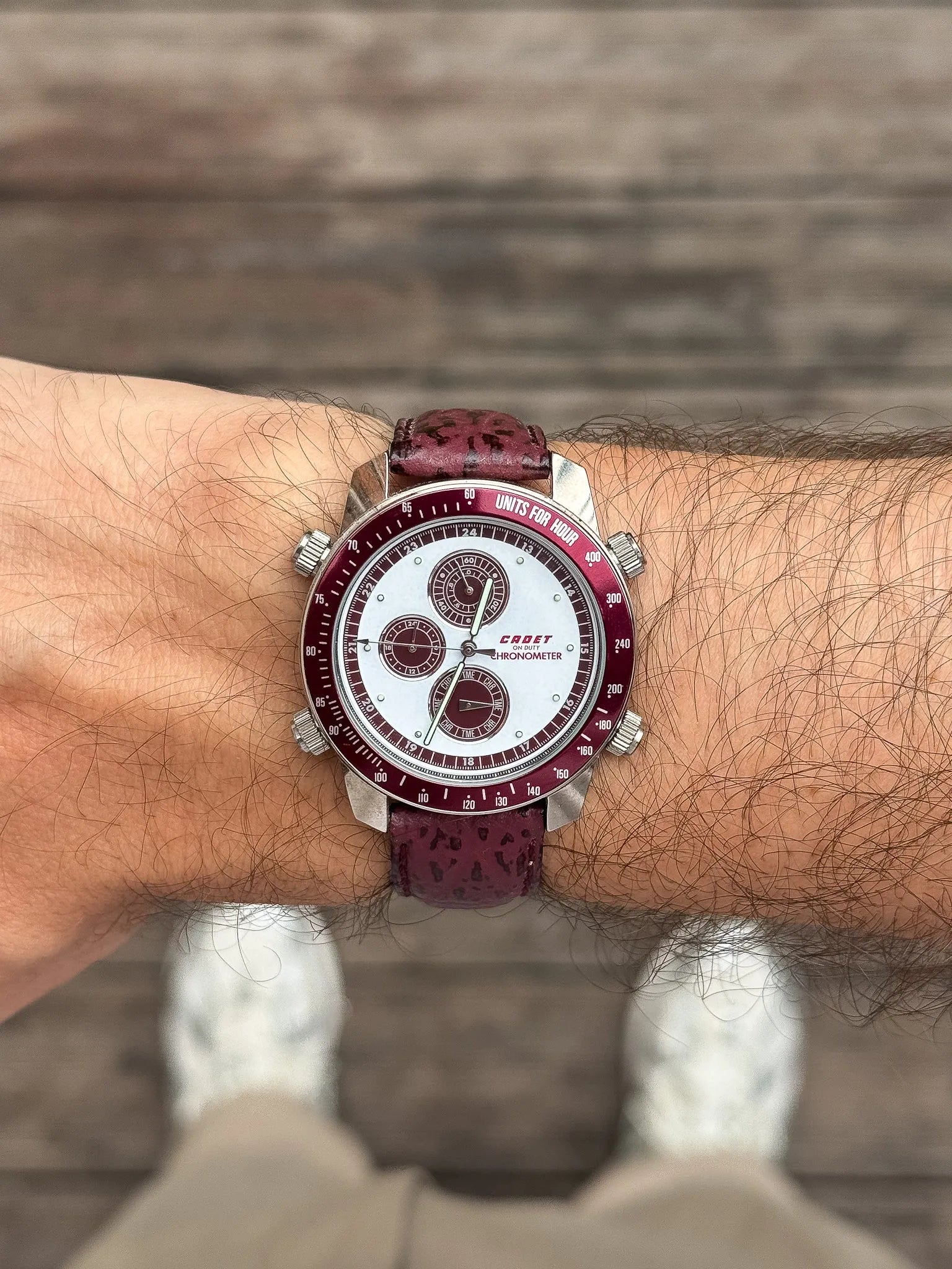 Cadet - Chronographe Poupre Multifonctions - NOS - 1980s - Atelier Victor - Vintage  Shop
