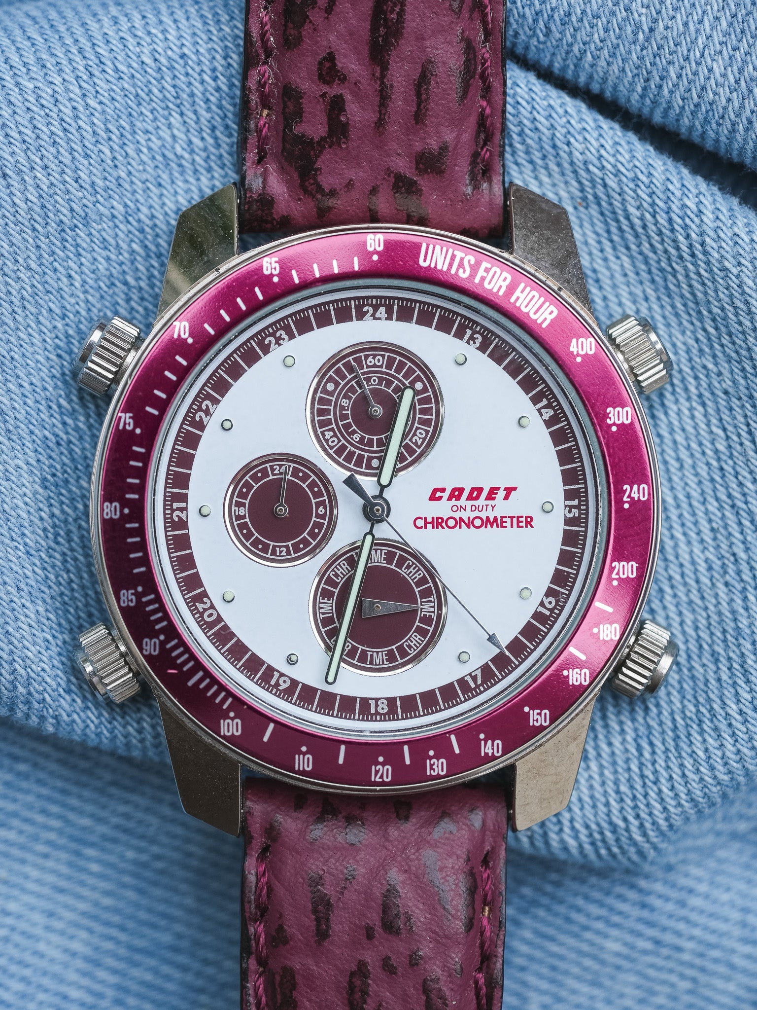 Cadet - Chronographe Poupre Multifonctions - NOS - 1980s - Atelier Victor - Vintage  Shop