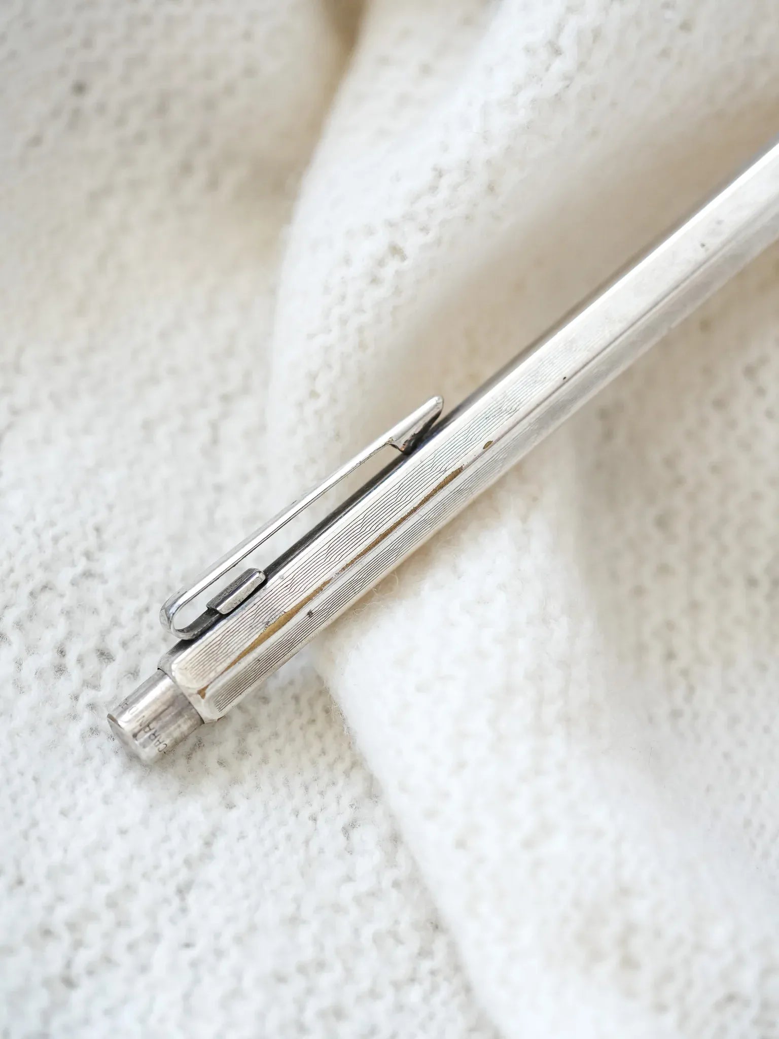 Caran d'ache - Stylo bille ECRIDOR plaqué argent - 1970s - Atelier Victor