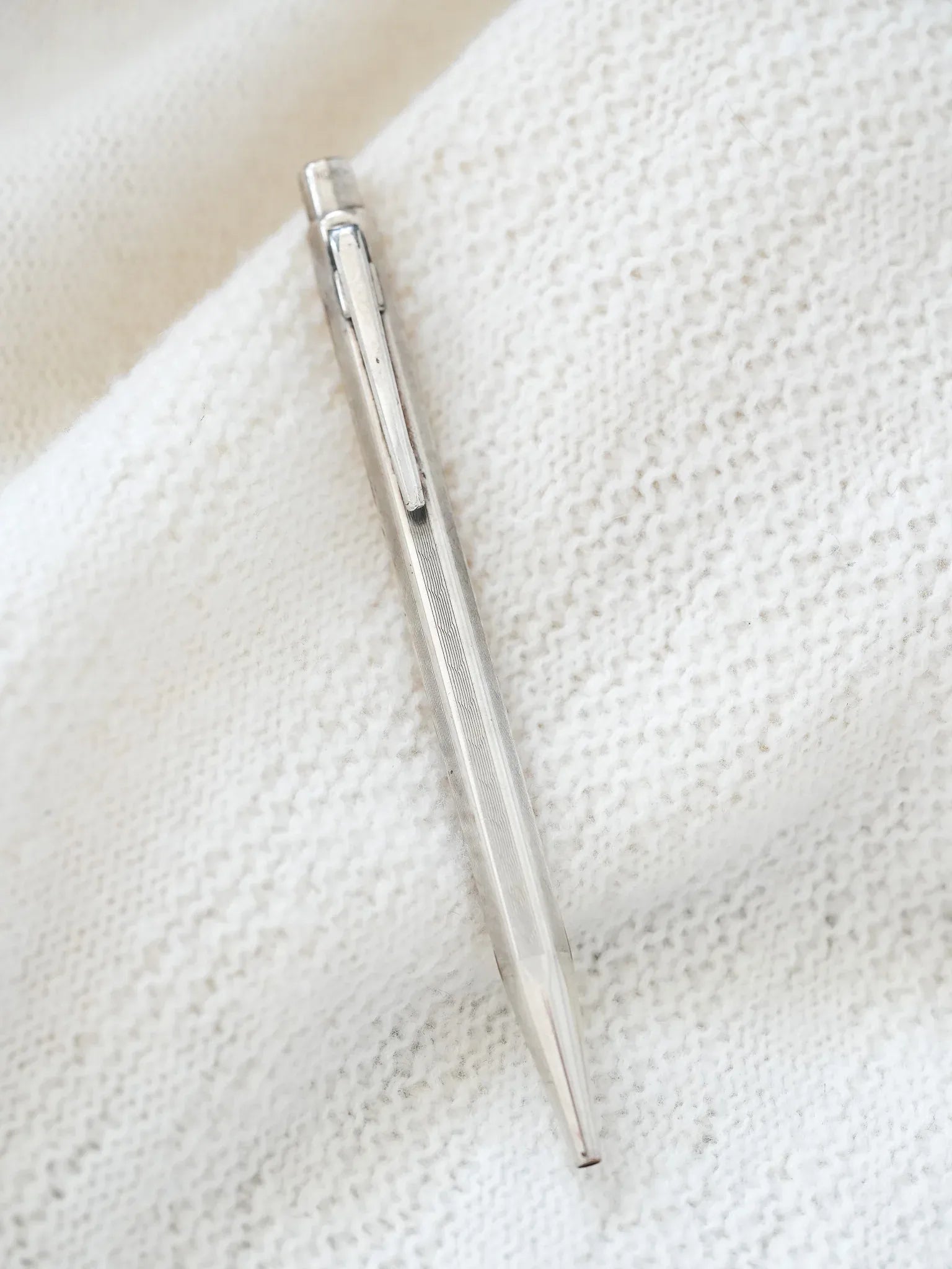 Caran d'ache - Stylo bille ECRIDOR plaqué argent - 1970s - Atelier Victor