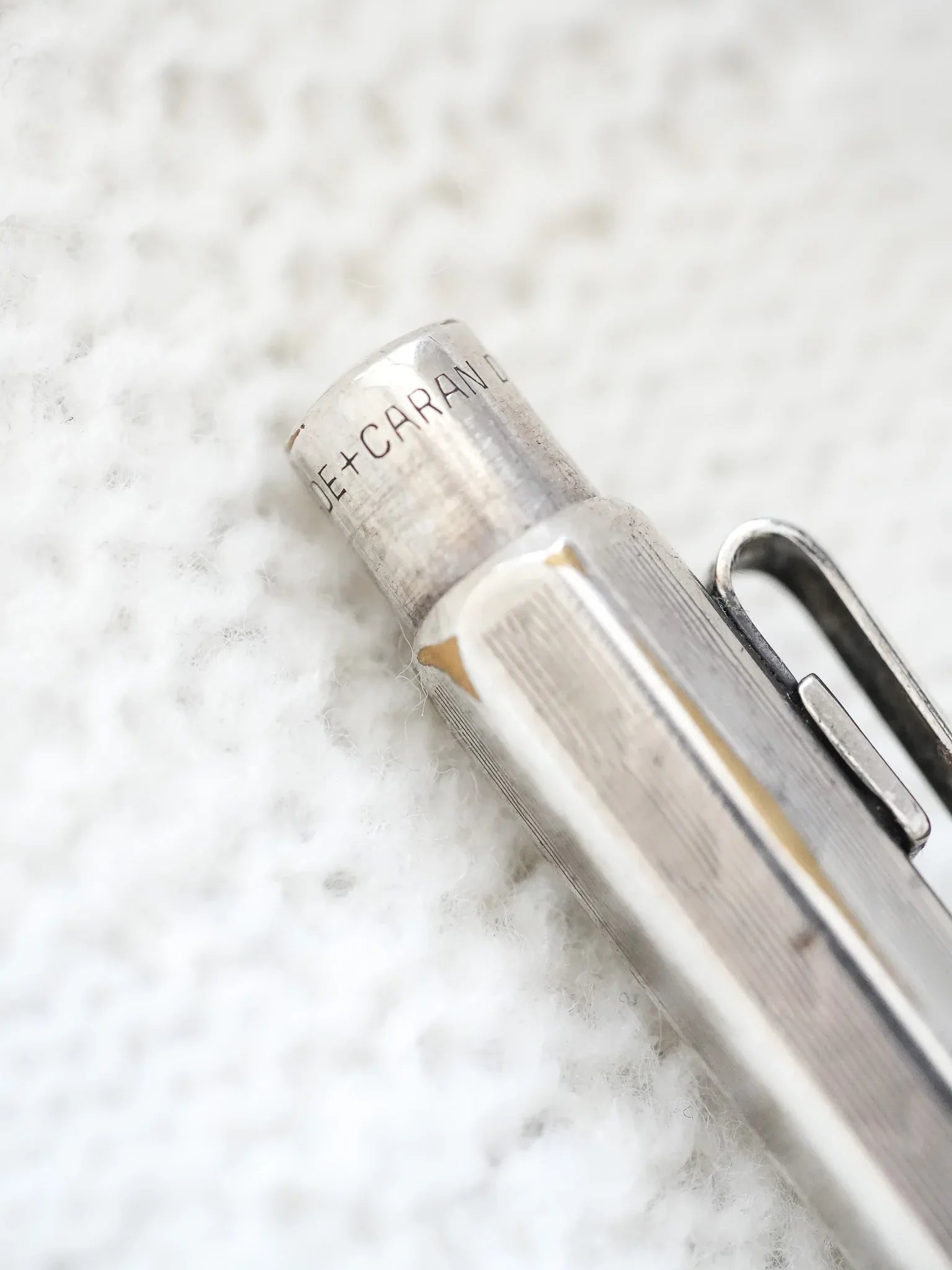 Caran d'ache - Stylo bille ECRIDOR plaqué argent - 1970s - Atelier Victor