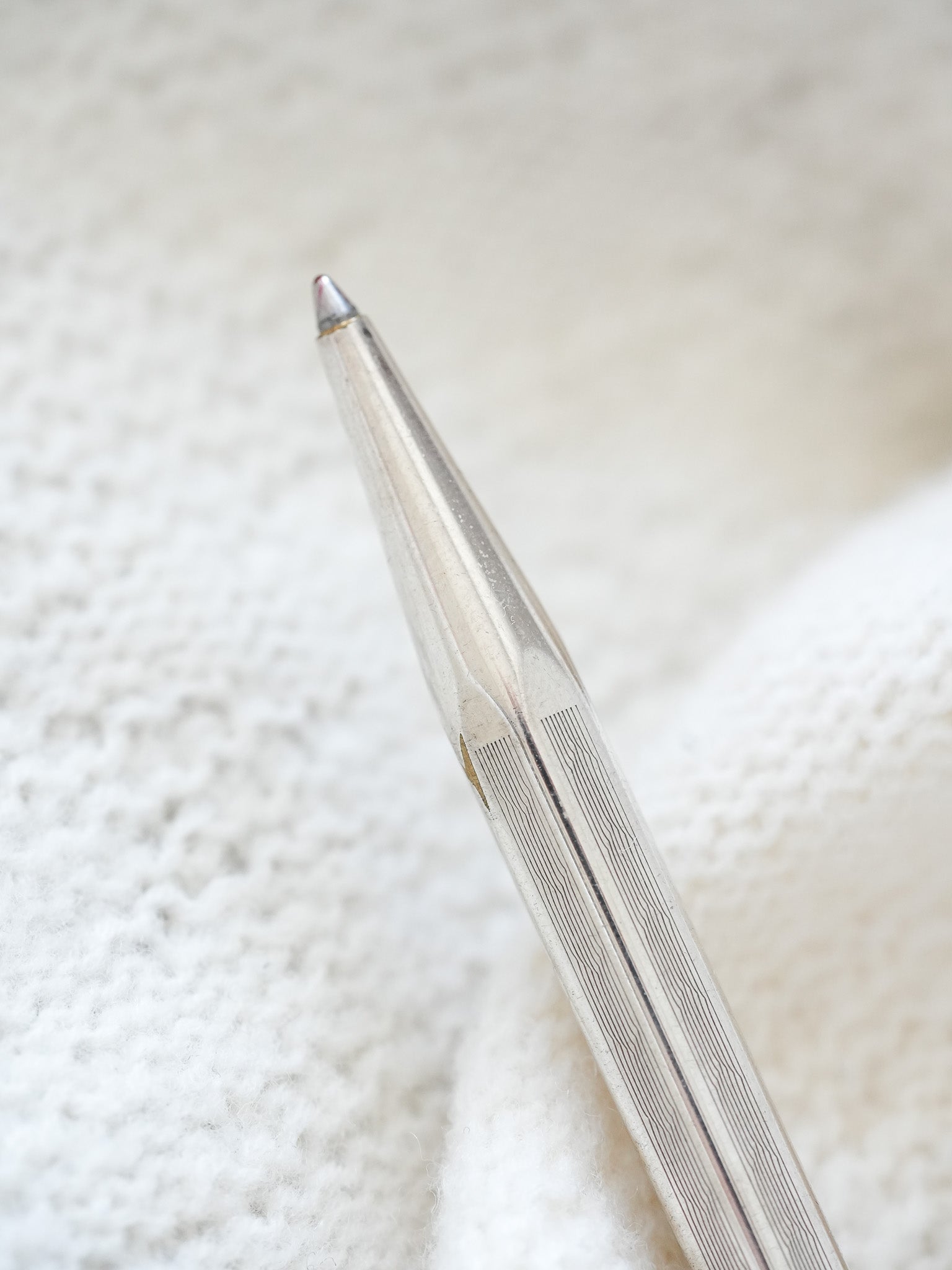 Caran d'ache - Stylo bille ECRIDOR plaqué argent - 1970s - Atelier Victor - Vintage Watch Shop