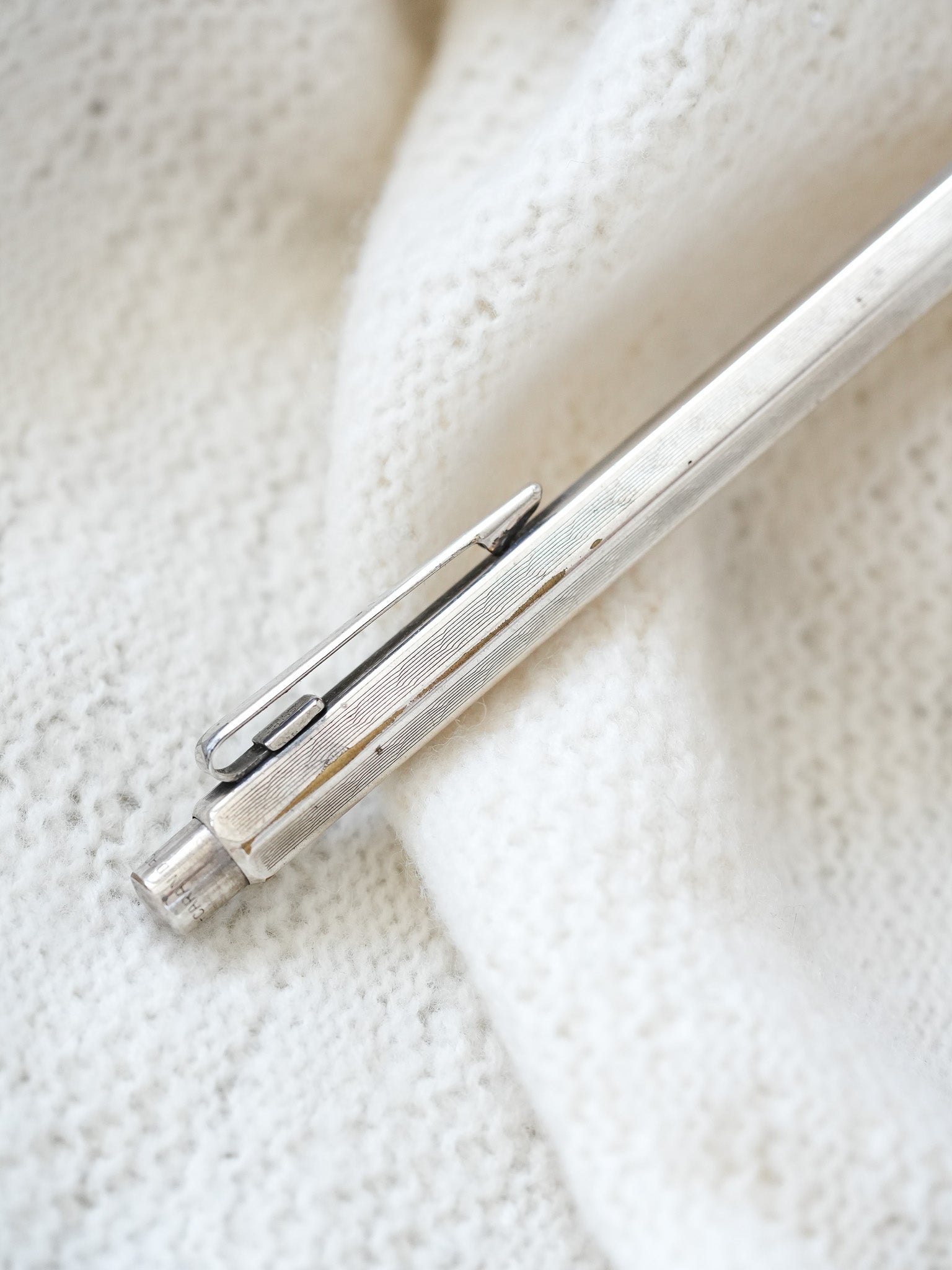 Caran d'ache - Stylo bille ECRIDOR plaqué argent - 1970s - Atelier Victor - Vintage Watch Shop