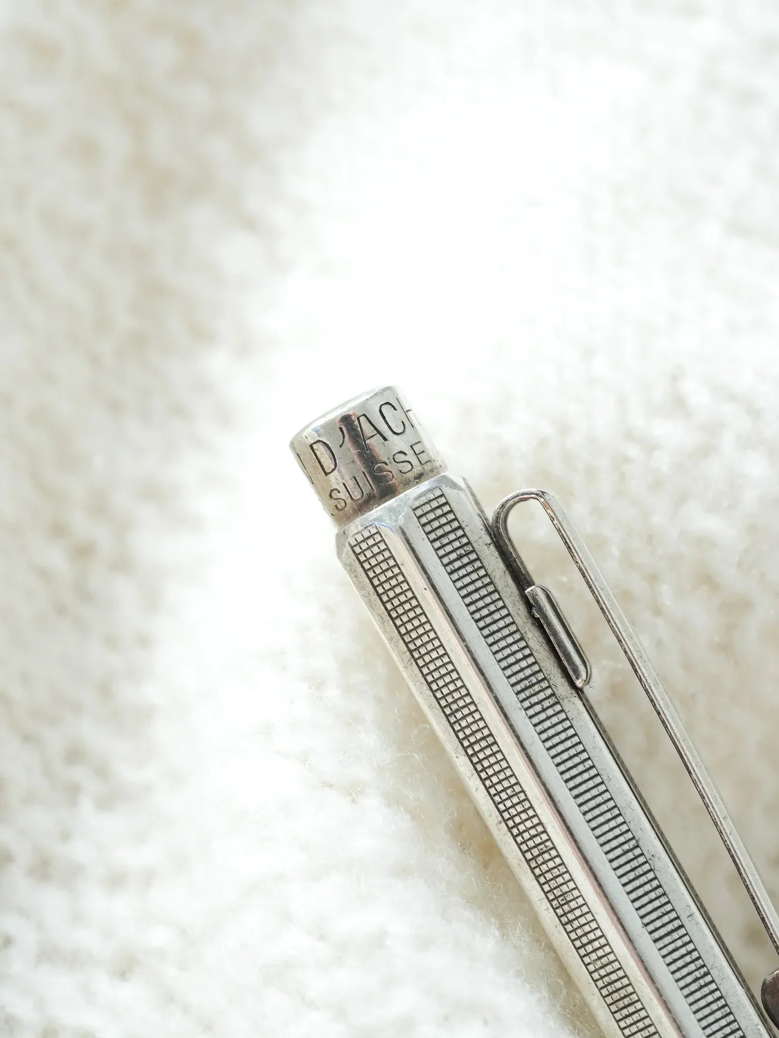 Caran d'ache - Stylo porte mine ECRIDOR plaqué argent - 1970s - Atelier Victor