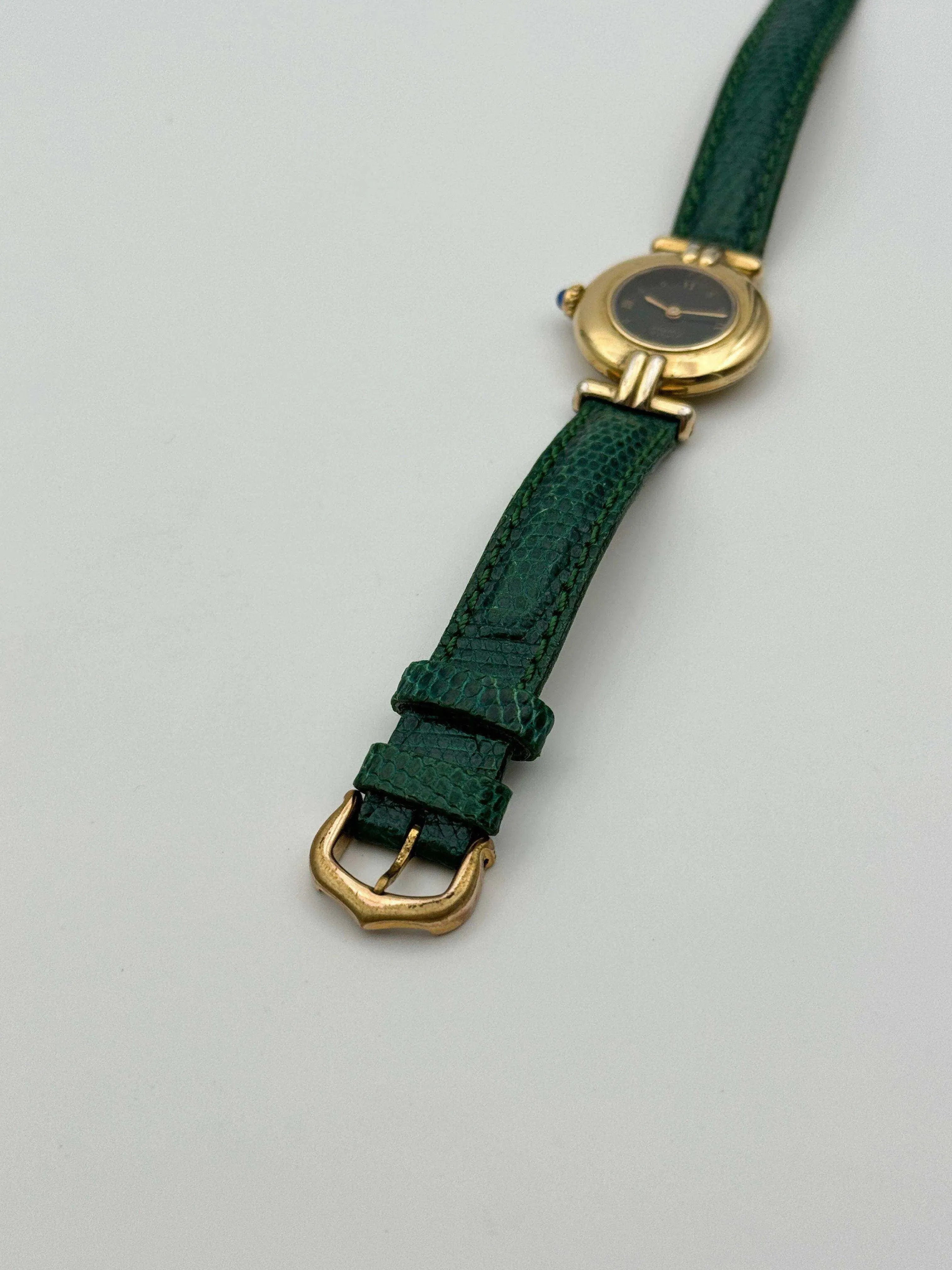 Cartier - Colisée Must Vermeil Noir - 1980s - Atelier Victor Paris - Vintage Watch Shop Dubai