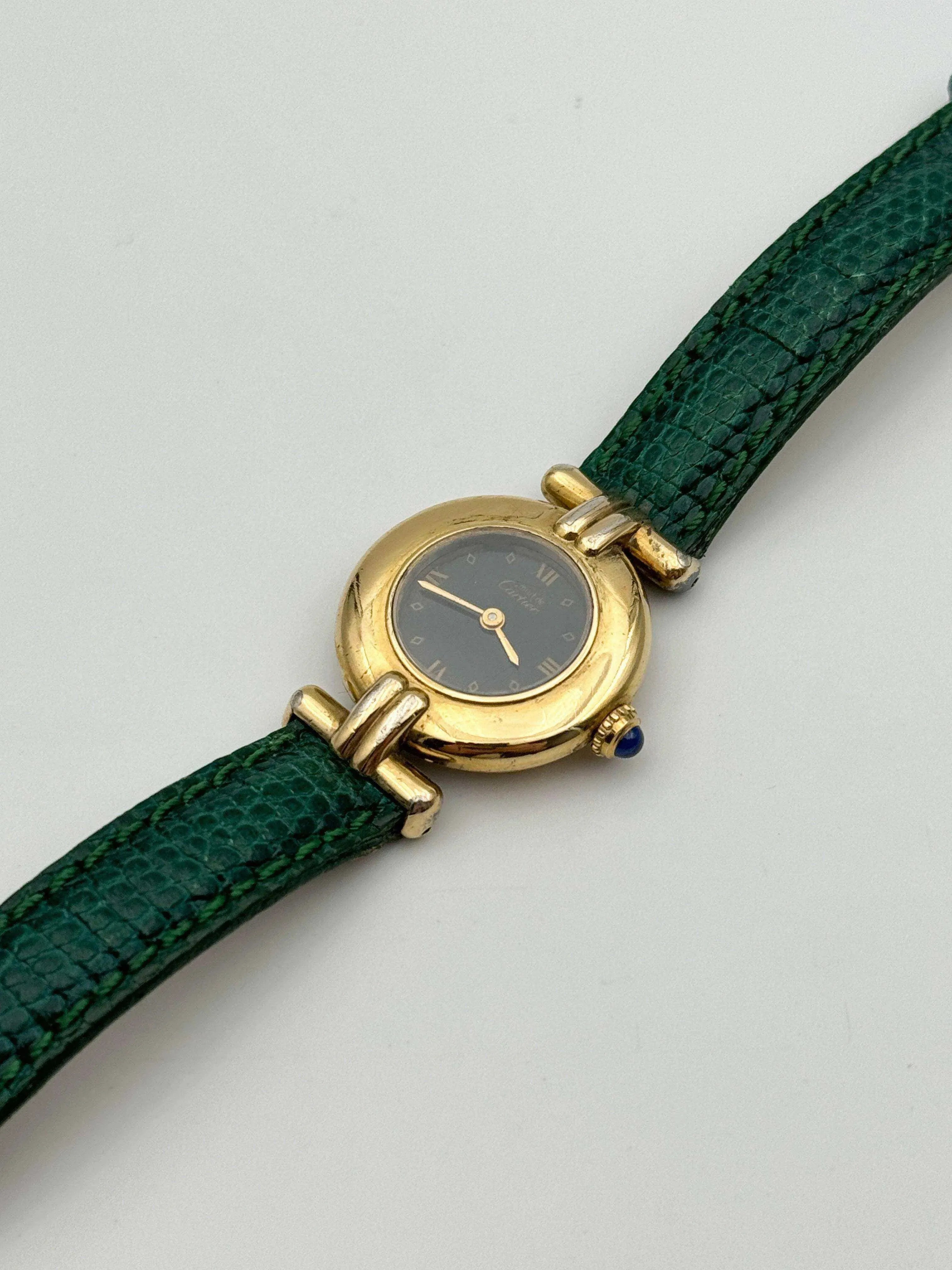 Cartier - Colisée Must Vermeil Noir - 1980s - Atelier Victor Paris - Vintage Watch Shop Dubai