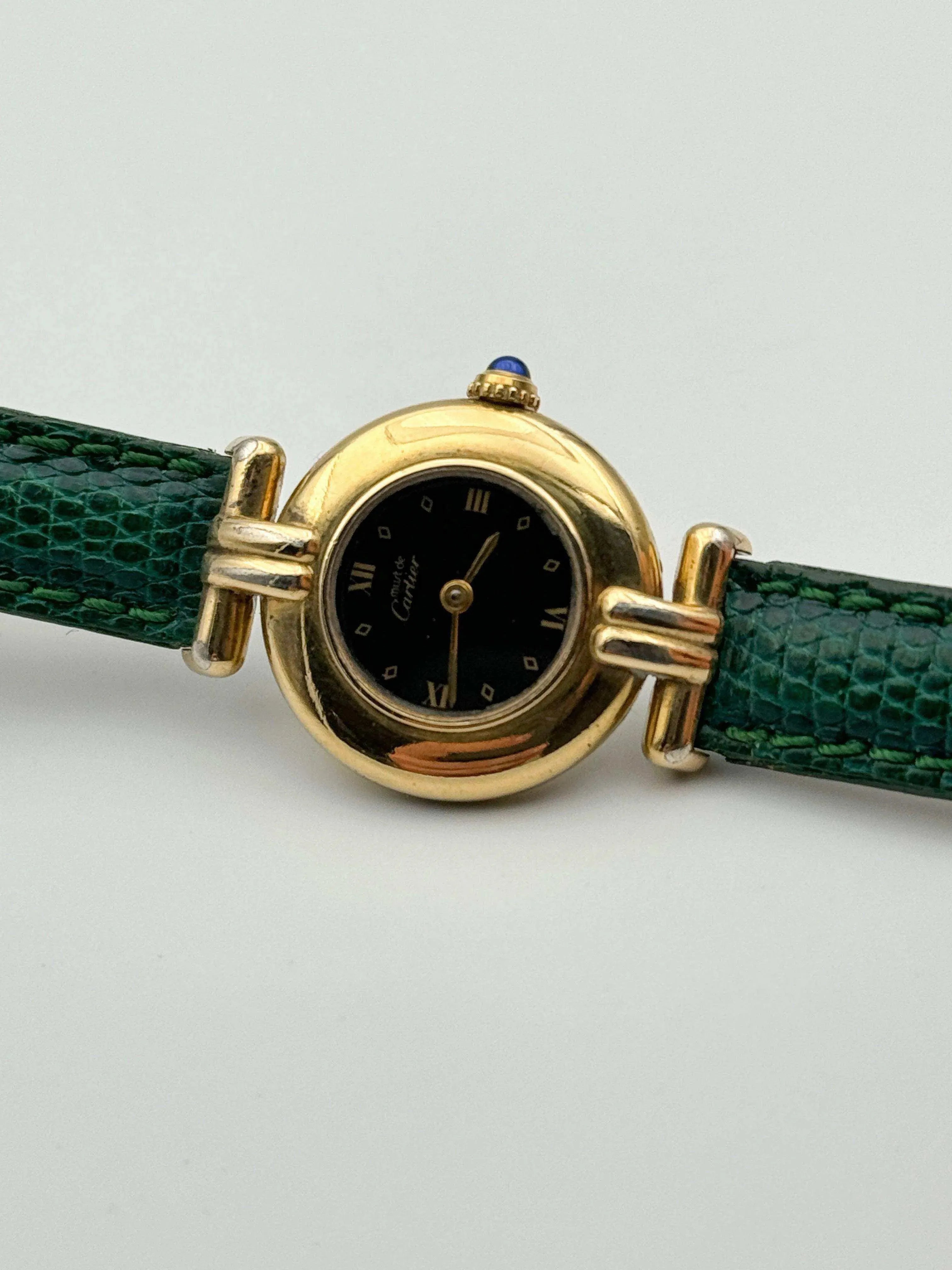Cartier - Colisée Must Vermeil Noir - 1980s - Atelier Victor Paris - Vintage Watch Shop Dubai