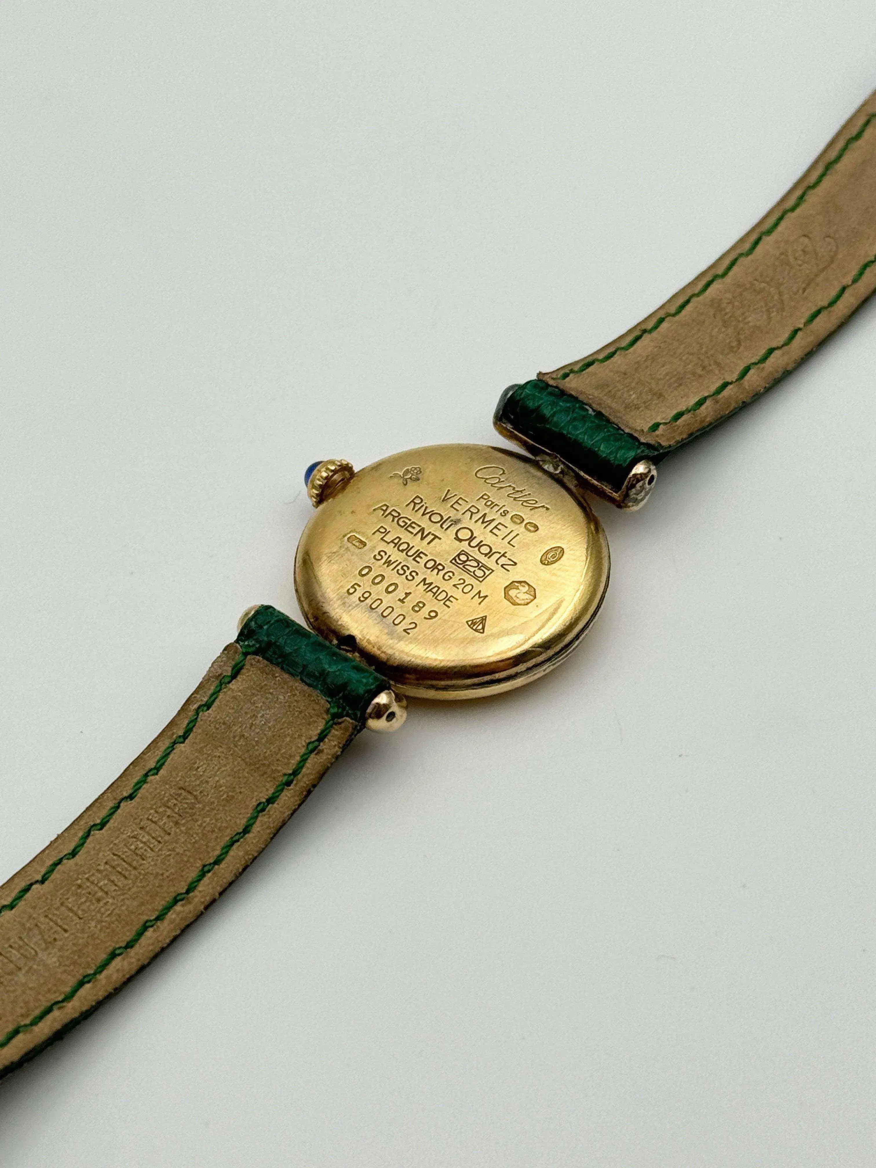 Cartier - Colisée Must Vermeil Noir - 1980s - Atelier Victor Paris - Vintage Watch Shop Dubai