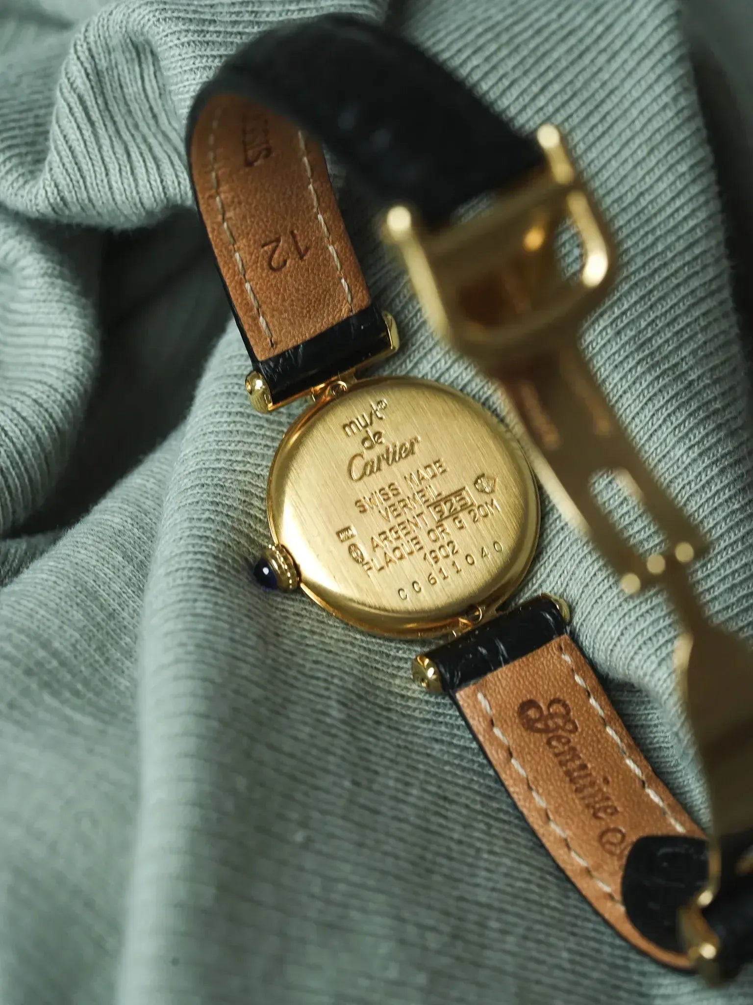 Cartier - 红宝石斗兽场 白色表盘 折叠扣 - 1990s 