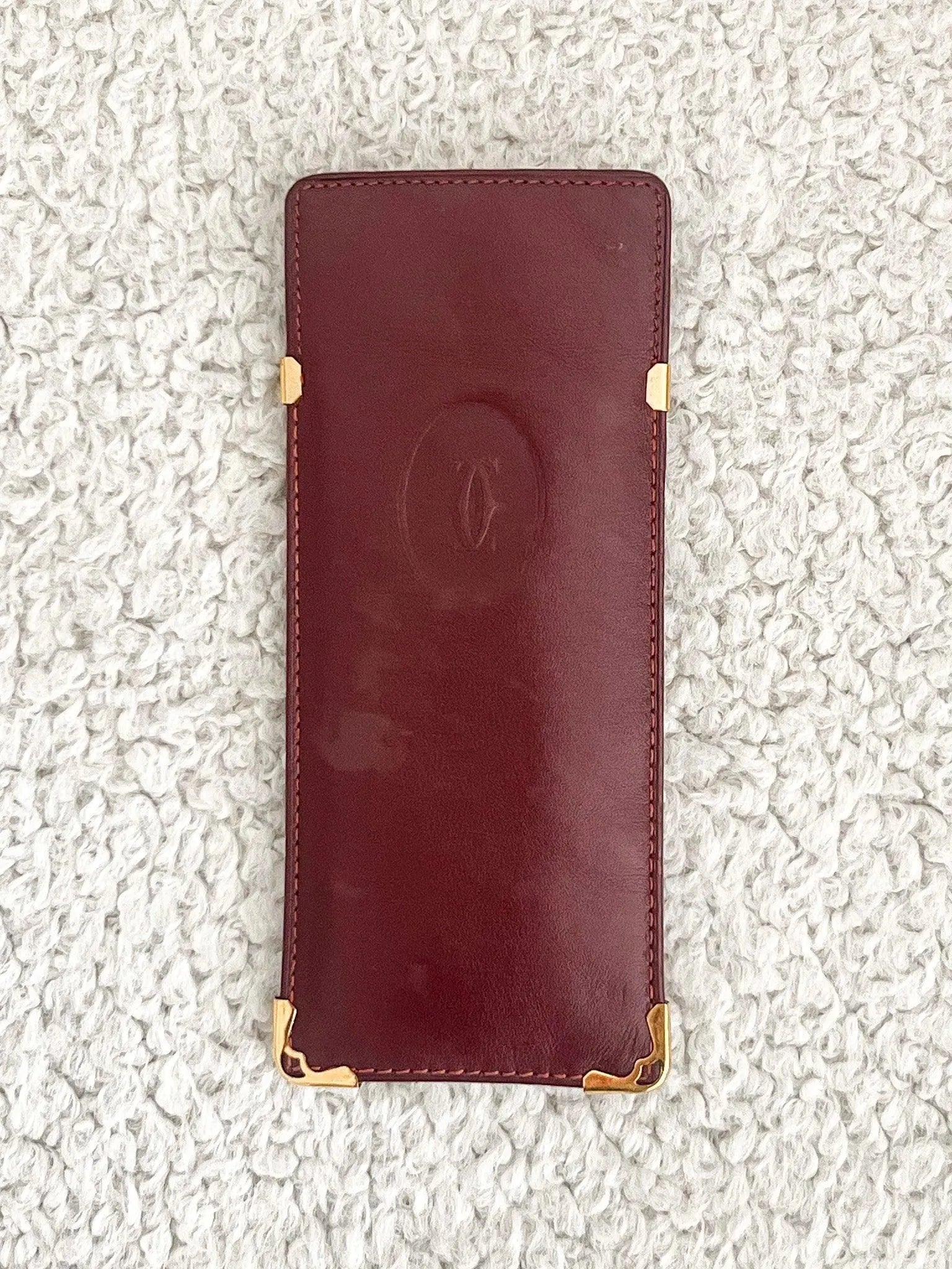 Cartier - Etuis à lunettes vintage cuir rouge - Atelier Victor Paris - Vintage Watch Shop Dubai