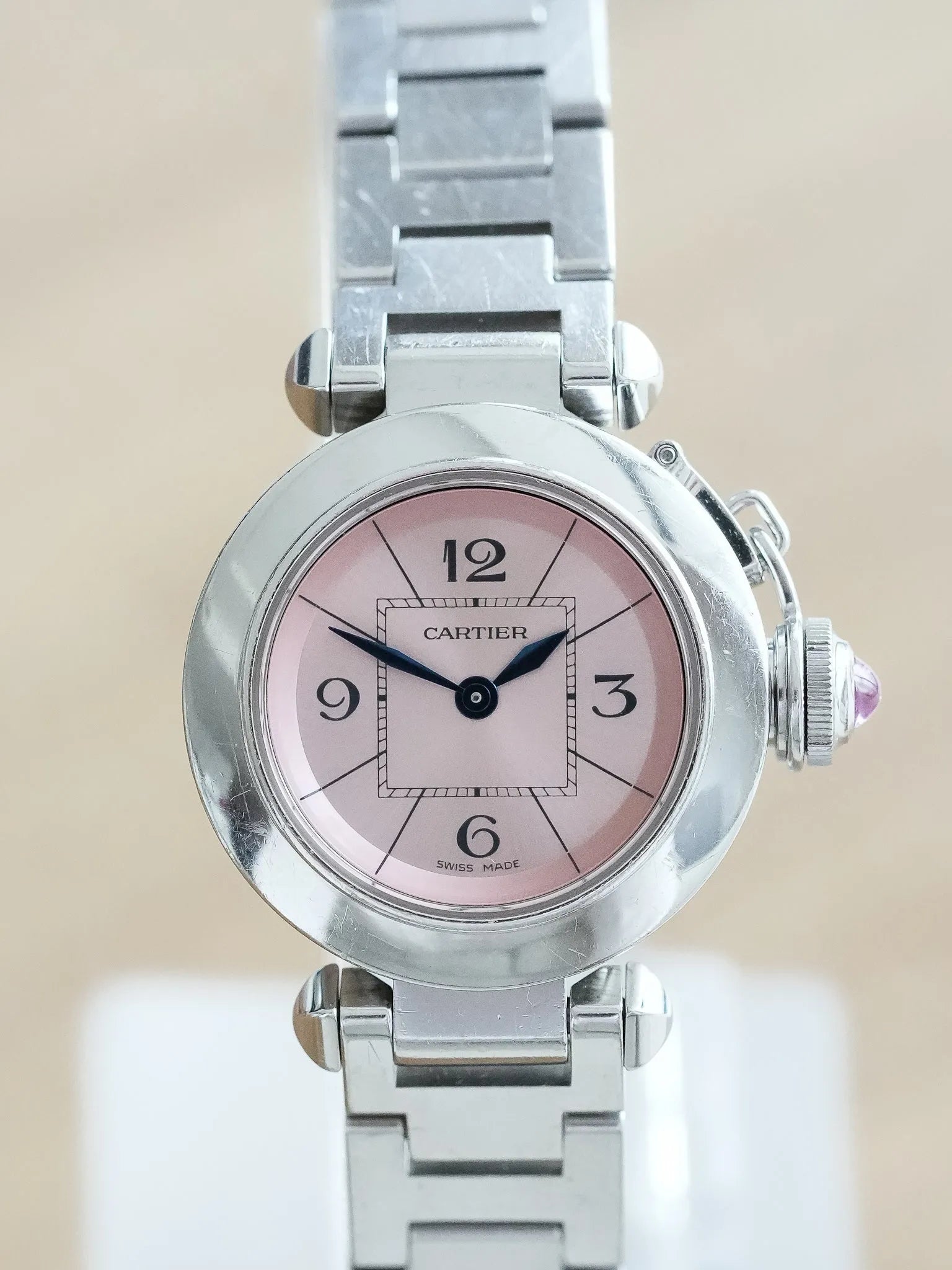 Cartier - Mini Pasha Rose 2973 27mm Acier - 2000s - Atelier Victor Paris - Vintage Watch Shop Dubai