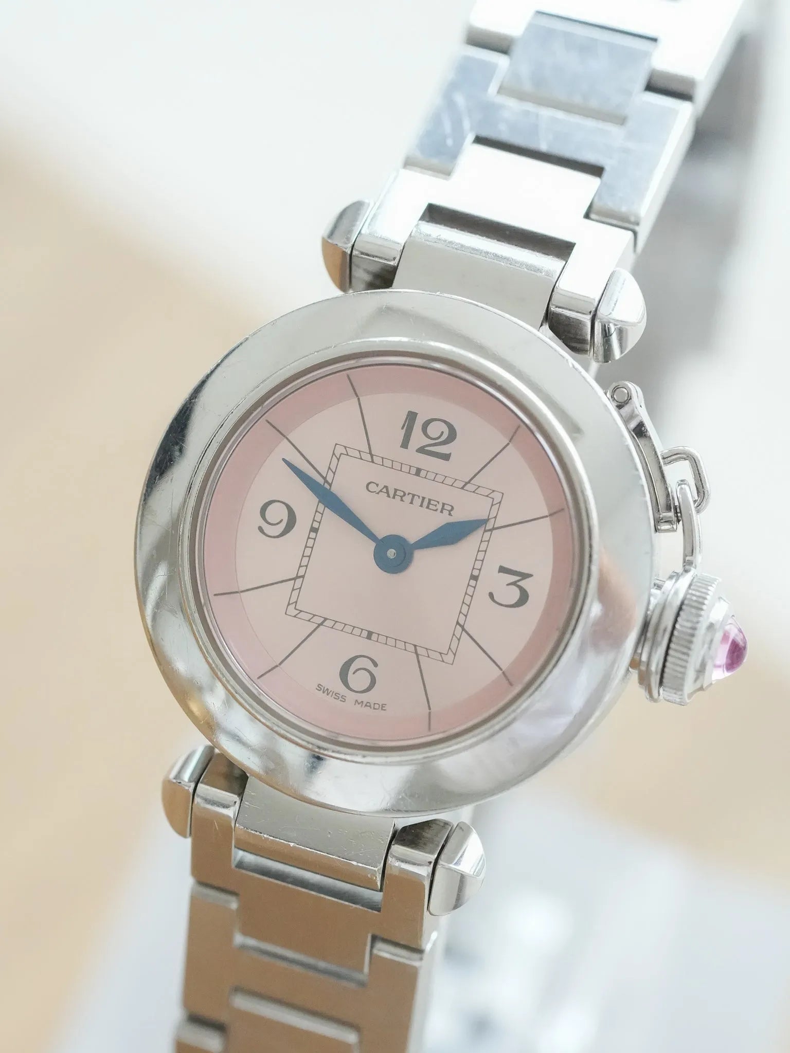 Cartier - Mini Pasha Rose 2973 27mm Acier - 2000s - Atelier Victor Paris - Vintage Watch Shop Dubai
