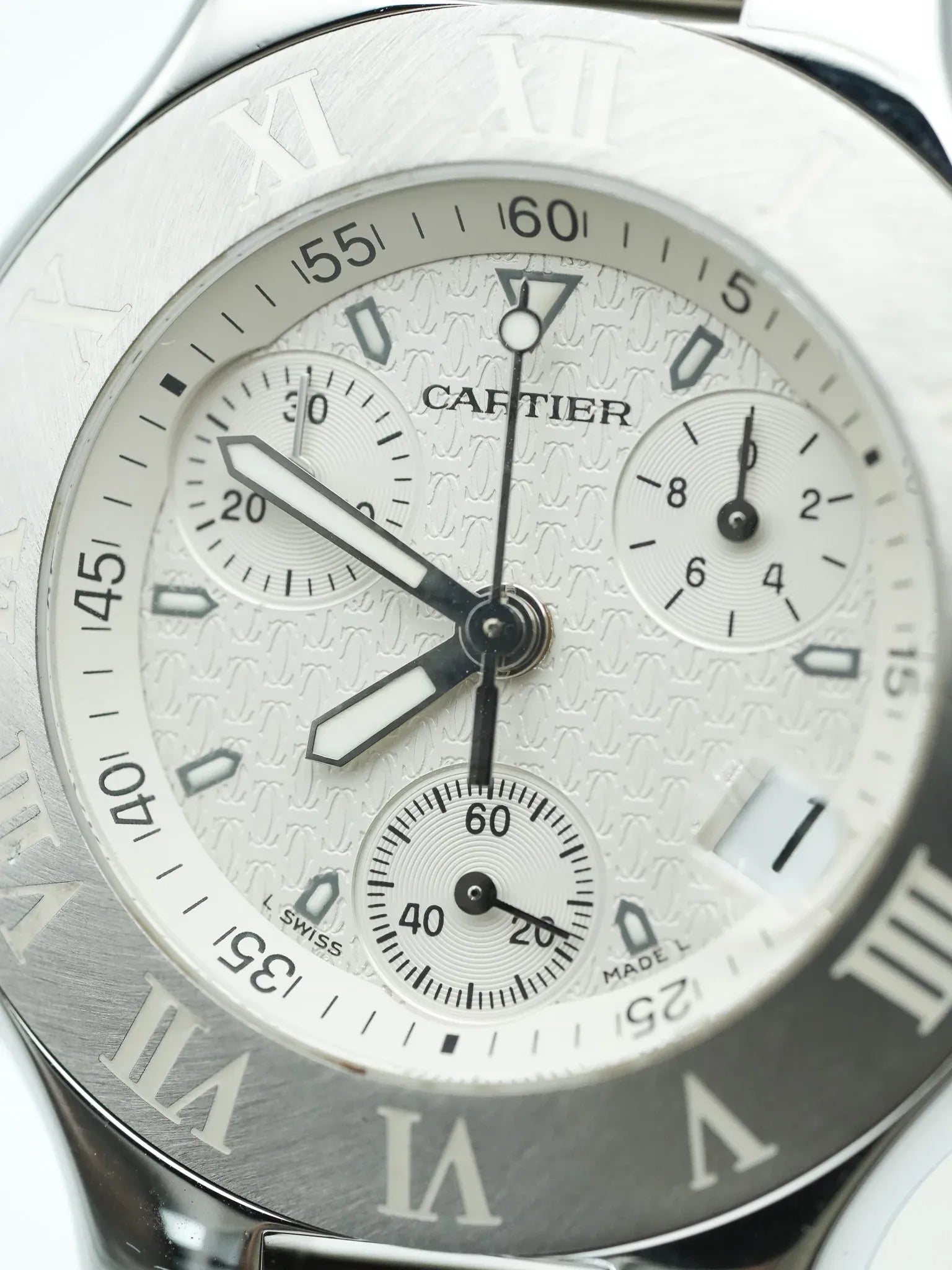 Cartier - Must Chronographe Blanc - 1990s - Atelier Victor - Vintage  Shop
