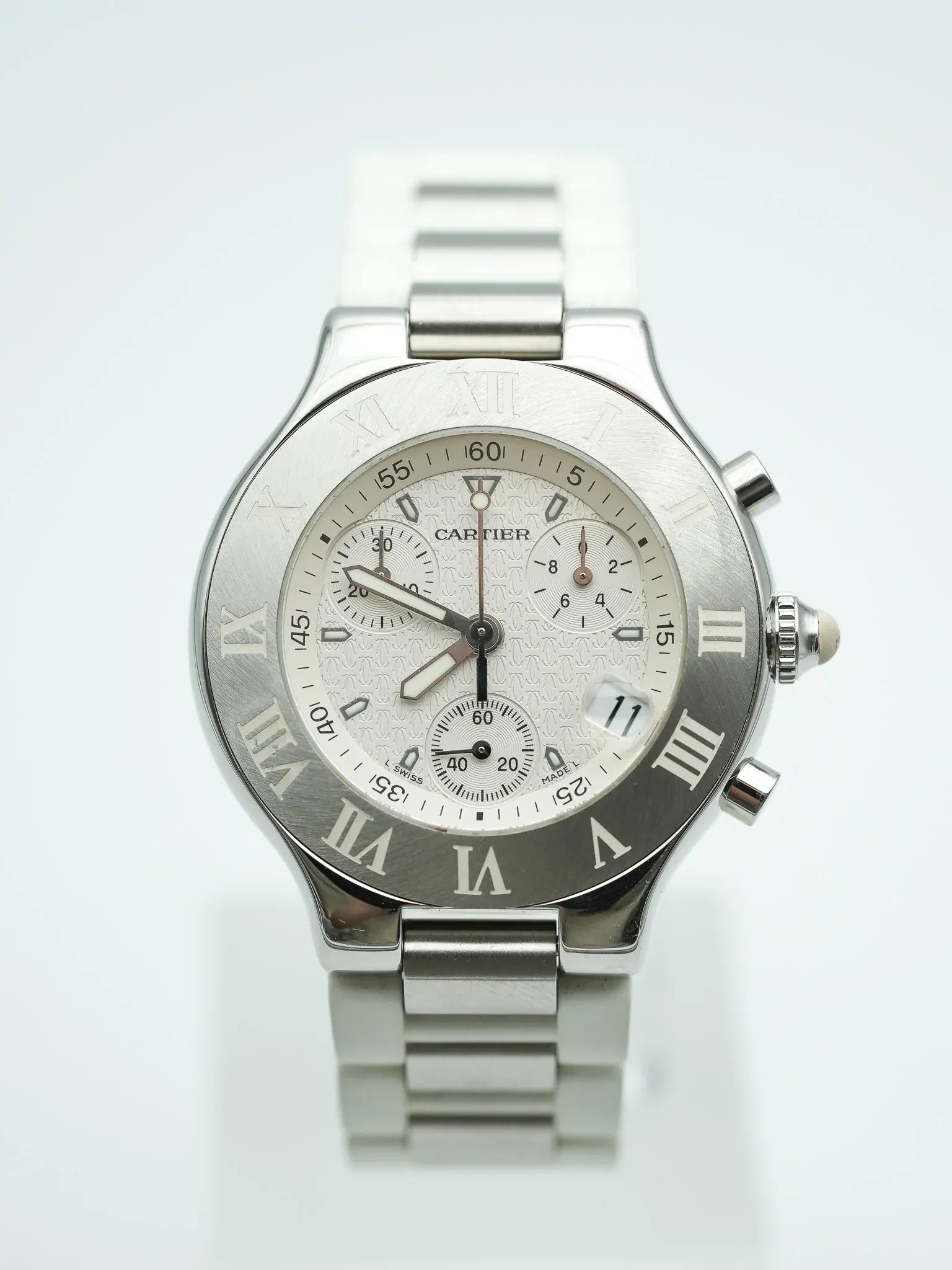 Cartier - Must Chronographe Blanc - 1990s - Atelier Victor - Vintage  Shop