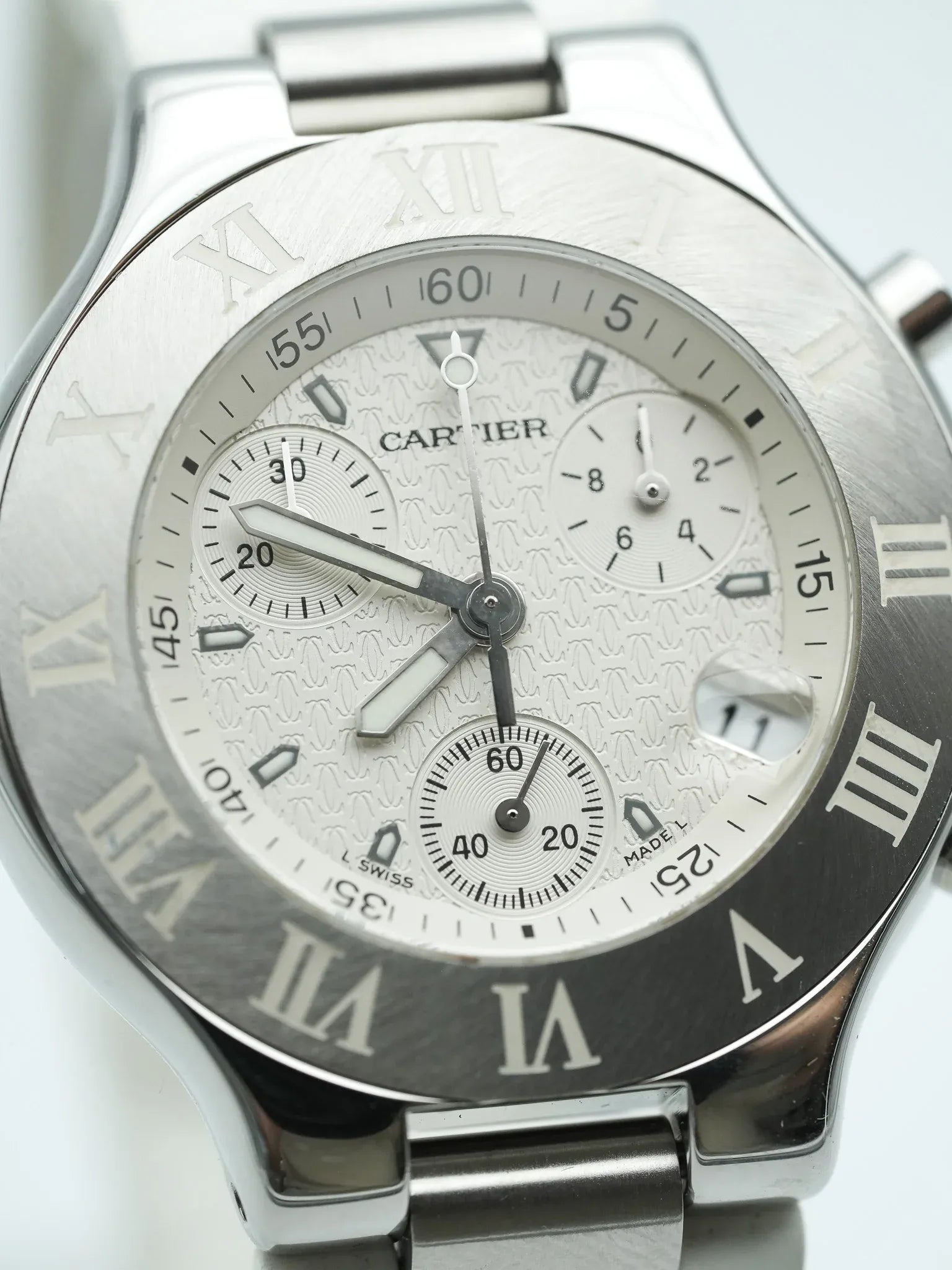 Cartier - Must Chronographe Blanc - 1990s - Atelier Victor - Vintage  Shop