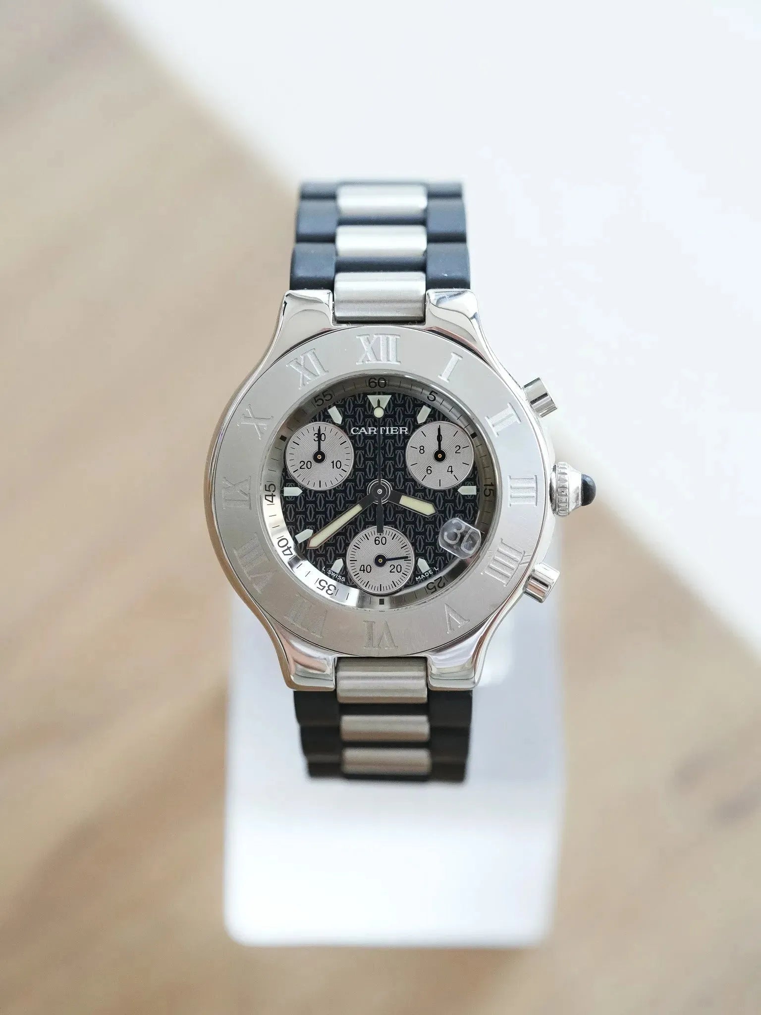 Cartier - Must Chronographe Noir - 1990s - Atelier Victor - Vintage  Shop