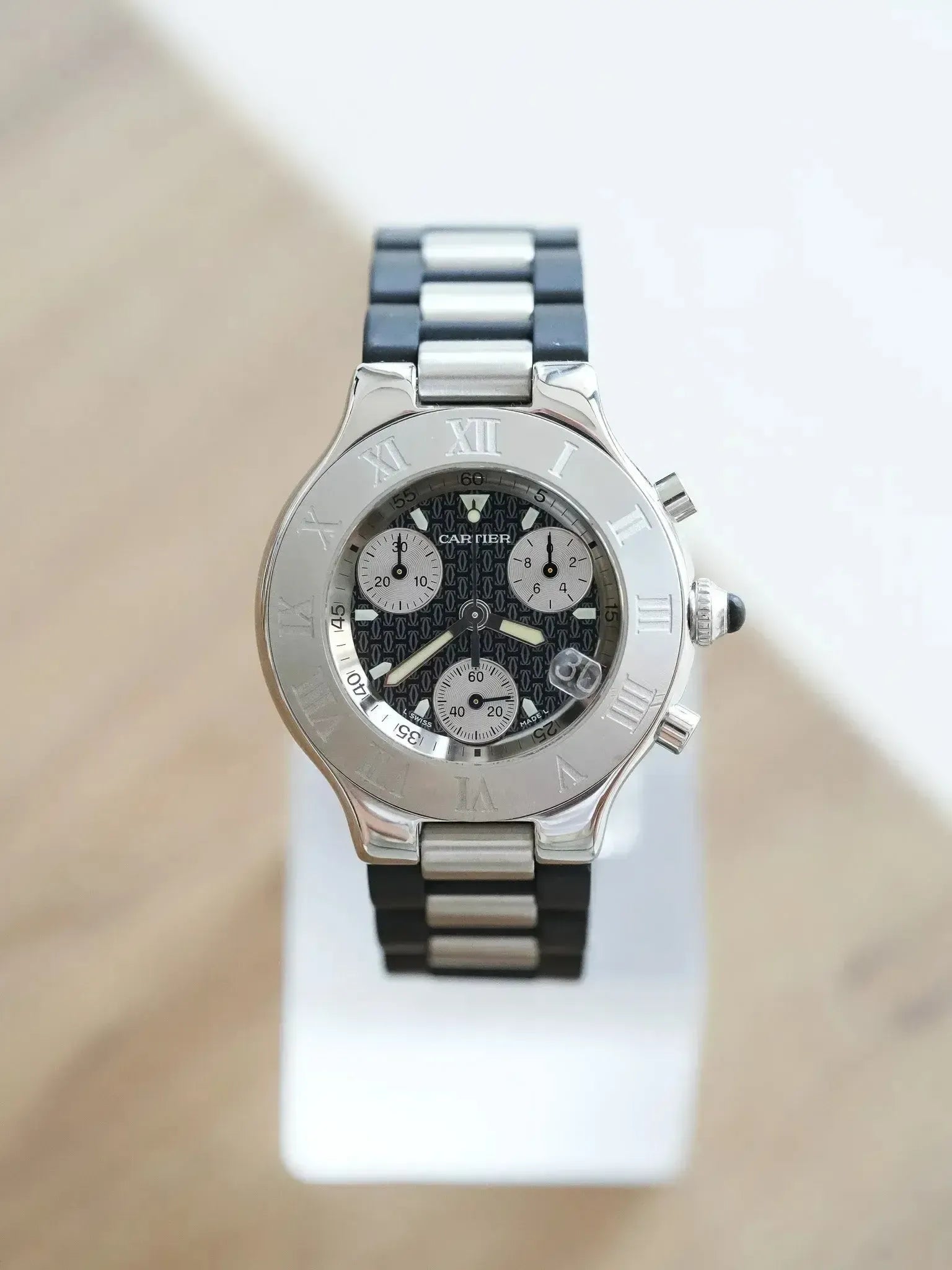 Cartier - Must Black Chronograph 2424 - 1990s
