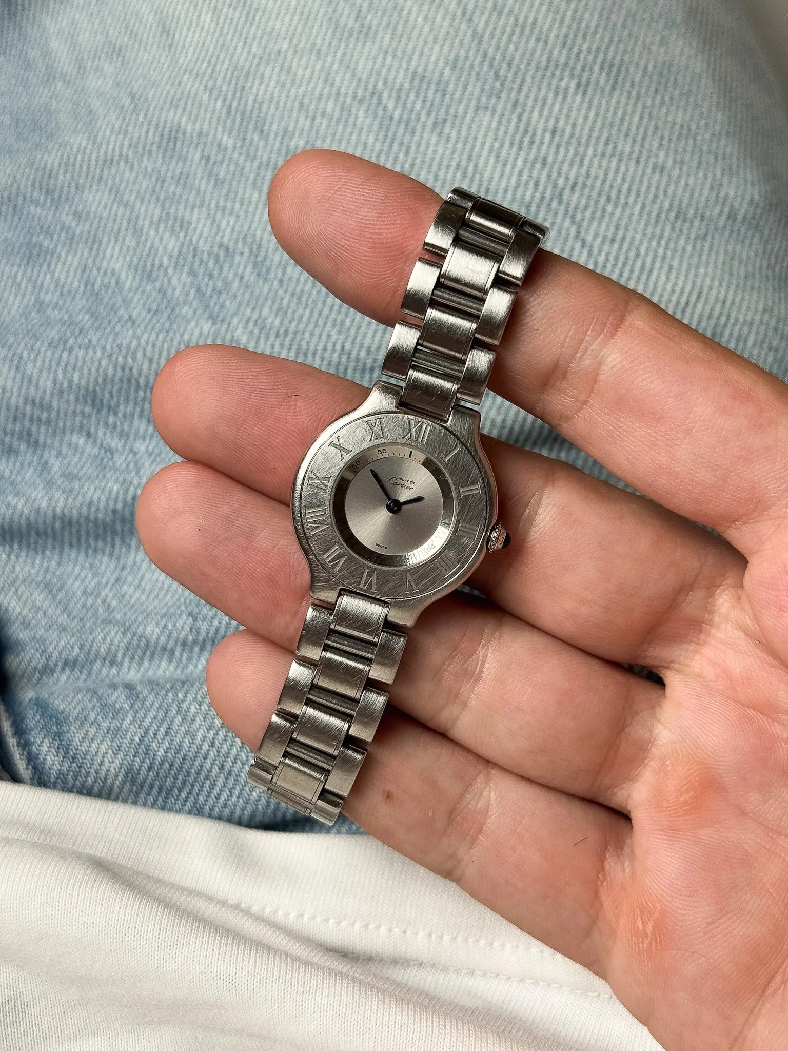 Cartier - Must de Cartier 21 1340 petit modèle Acier Femme - 1990s - Atelier Victor