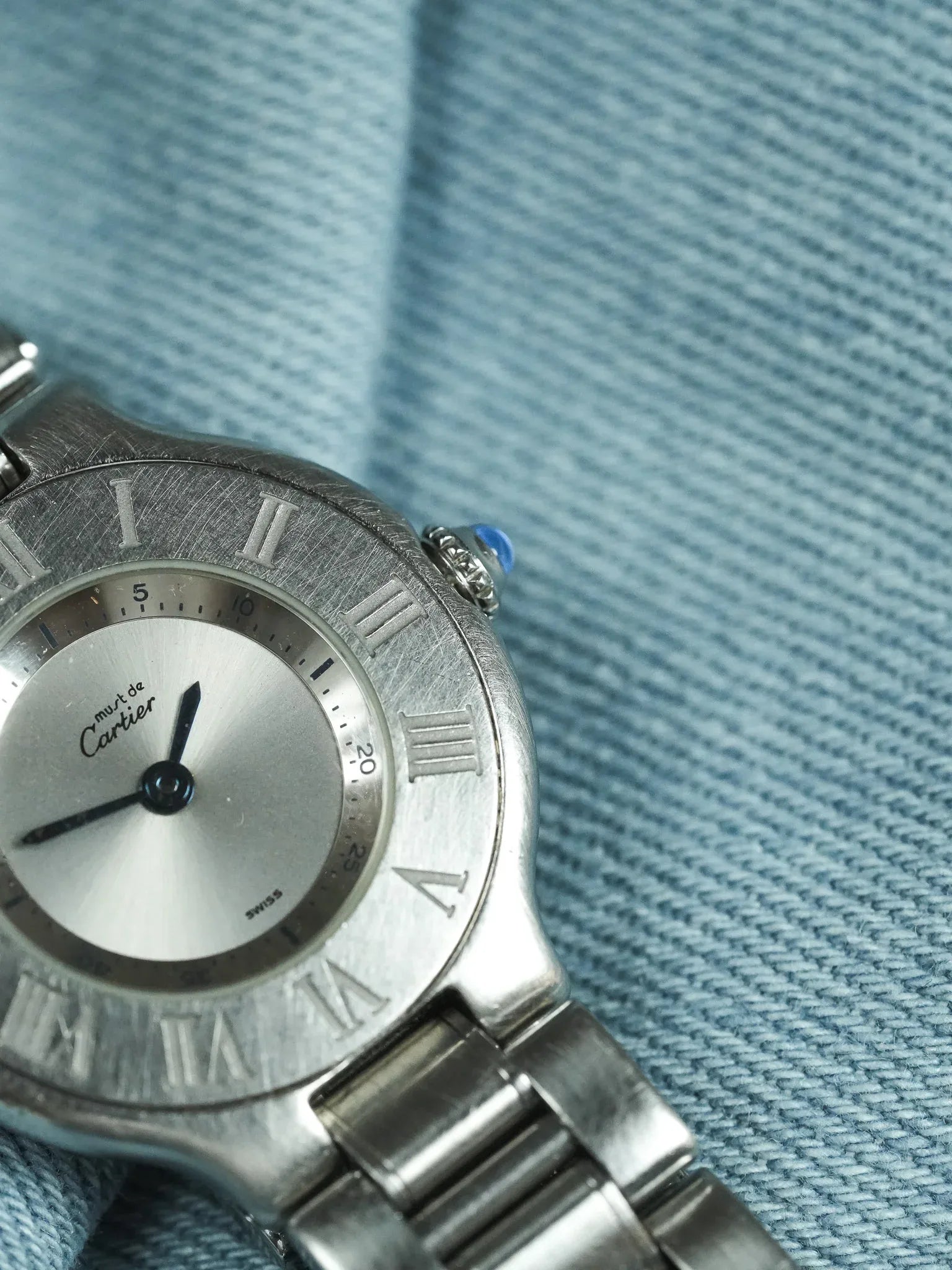 Cartier - Must de Cartier 21 1340 petit modèle Acier Femme - 1990s - Atelier Victor - Vintage  Shop