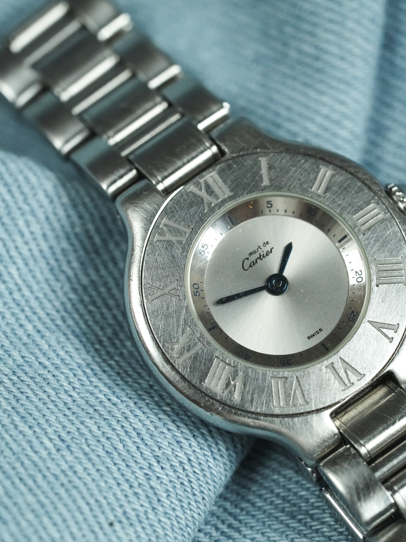 Cartier - Must de Cartier 21 1340 petit modèle Acier Femme - 1990s - Atelier Victor - Vintage  Shop