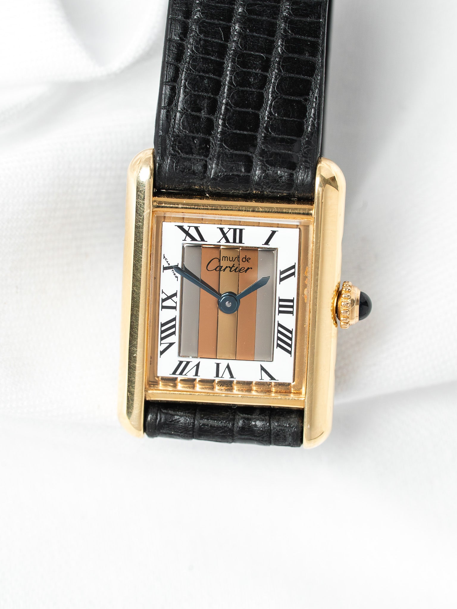 Cartier Must Tank Vermeil SM — Trinity Dial (1980s) - Atelier Victor