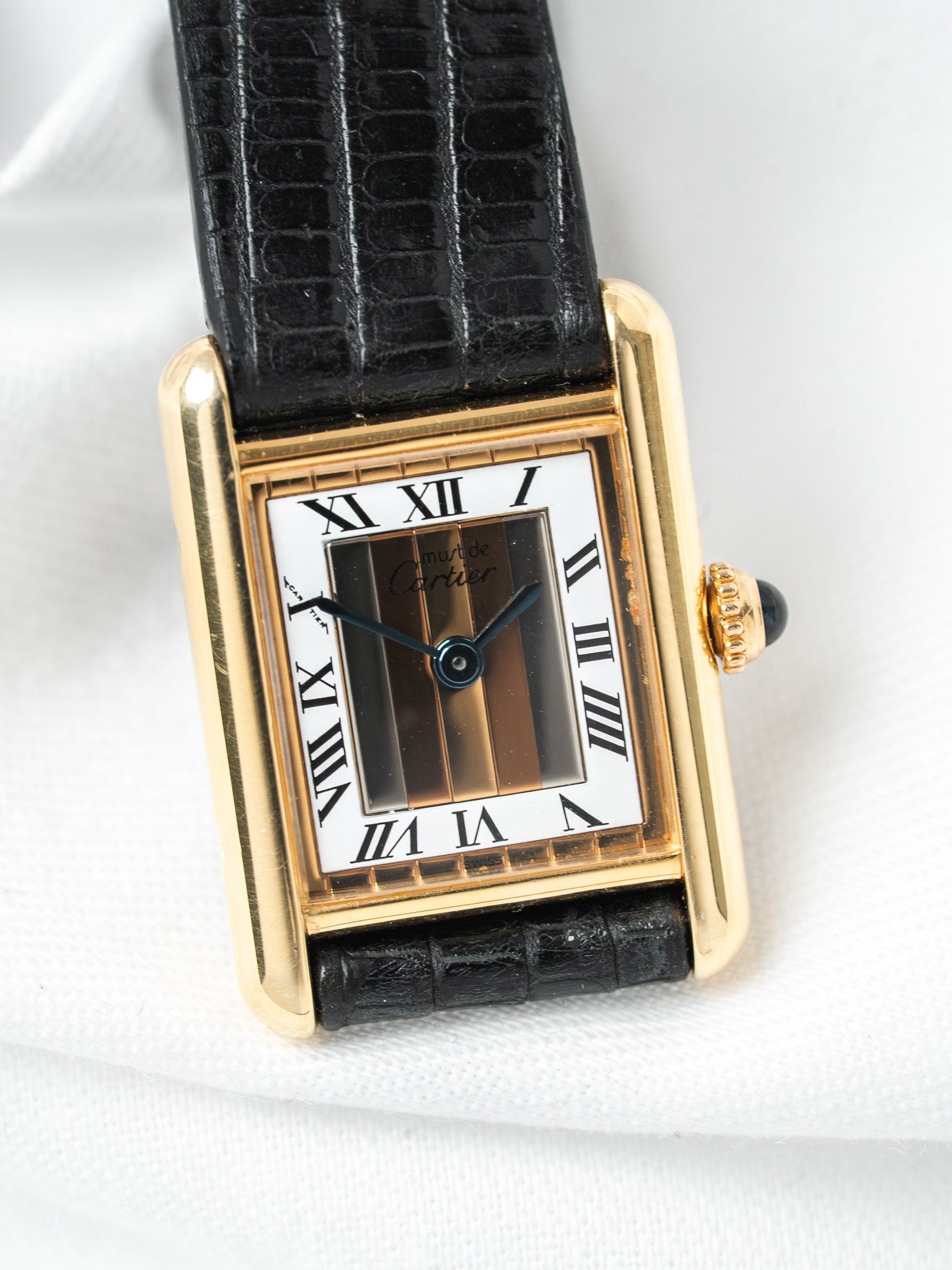 Cartier Must Tank Vermeil SM — Trinity Dial (1980s) - Atelier Victor