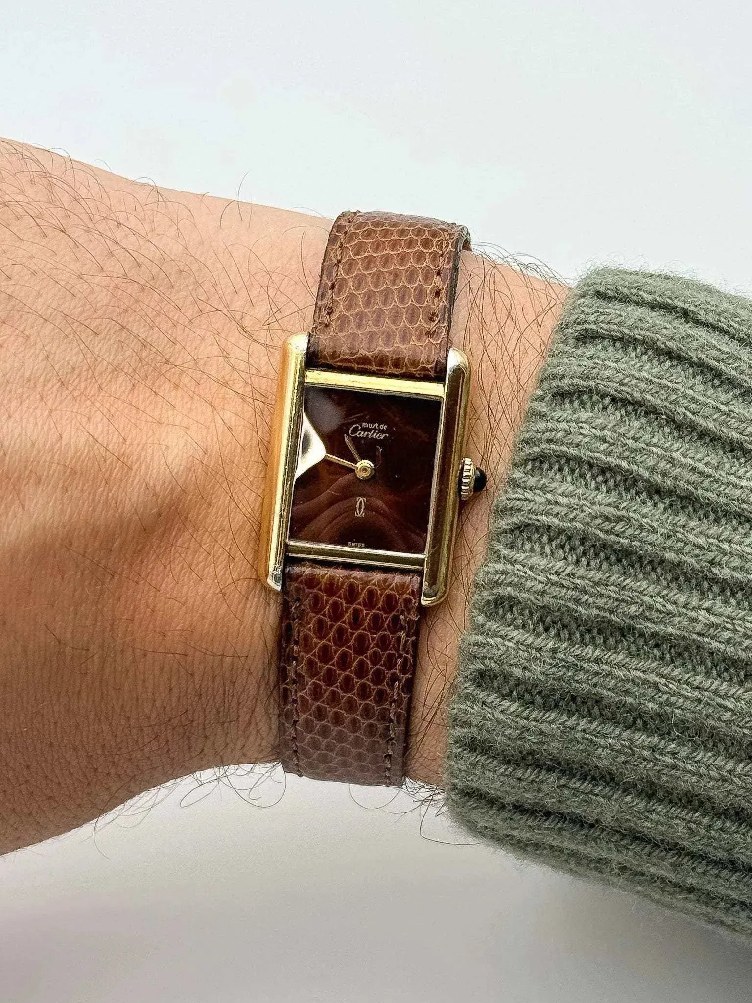 Cartier - Must Vermeil Cadran "Bois" - 1990s - Atelier Victor