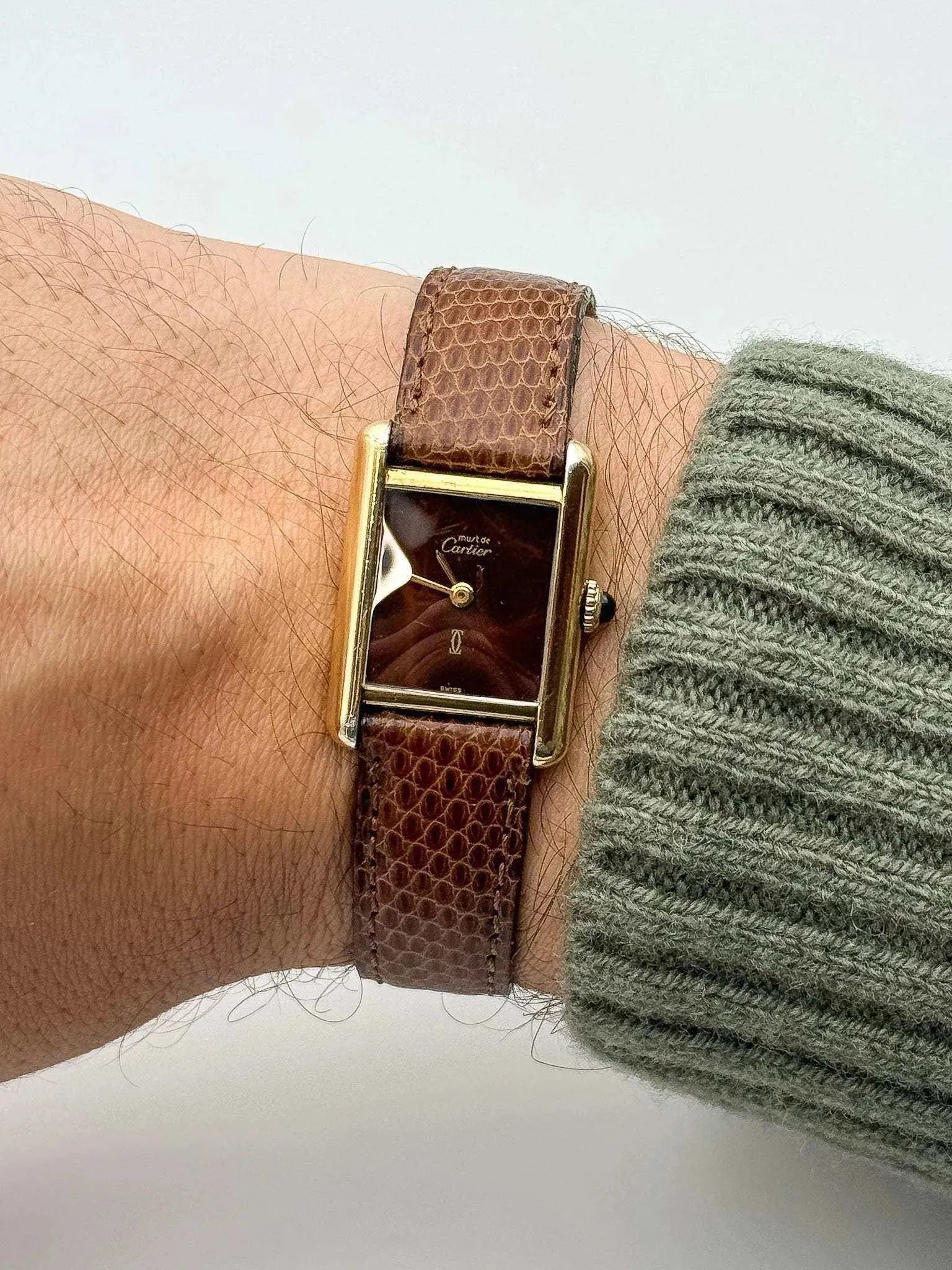 Cartier - Must Vermeil Cadran "Bois" - 1990s - Atelier Victor - Vintage  Shop