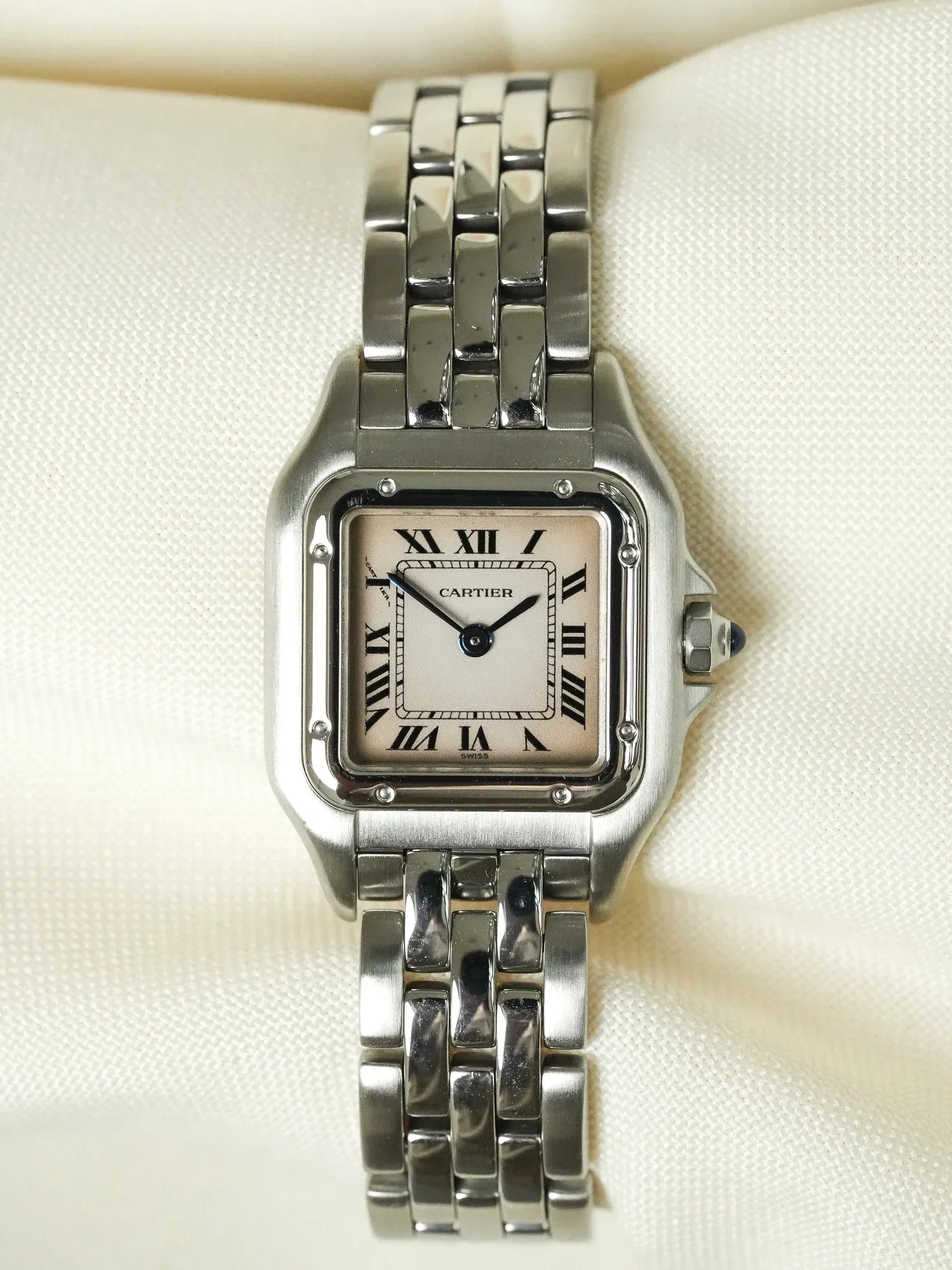 Cartier - Panthere Acier 24mm Cadran rosé réf 1320 - 1990s - Atelier Victor