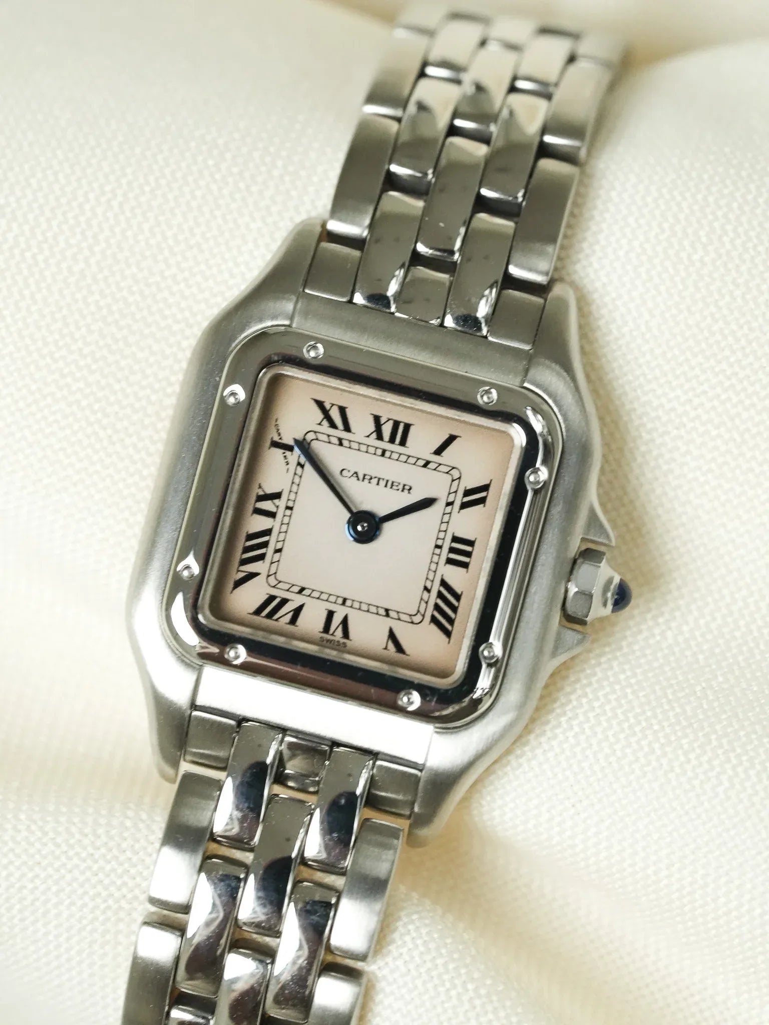 Cartier - Panthere Acier 24mm Cadran rosé réf 1320 - 1990s - Atelier Victor