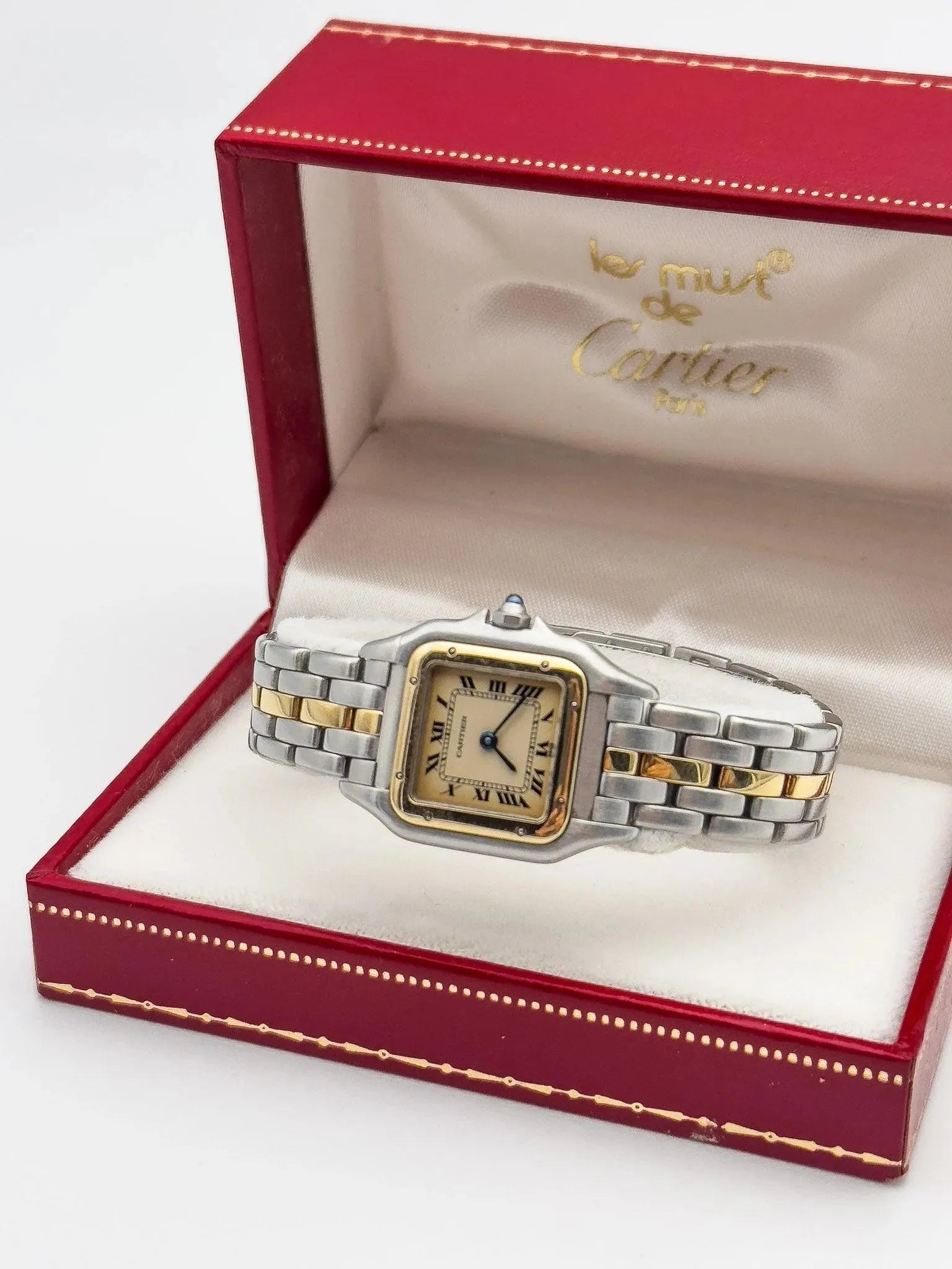 Cartier - Panthere Acier Or 1 rangée 24mm - boite - 1990s - Atelier Victor Paris - Vintage Watch Shop Dubai